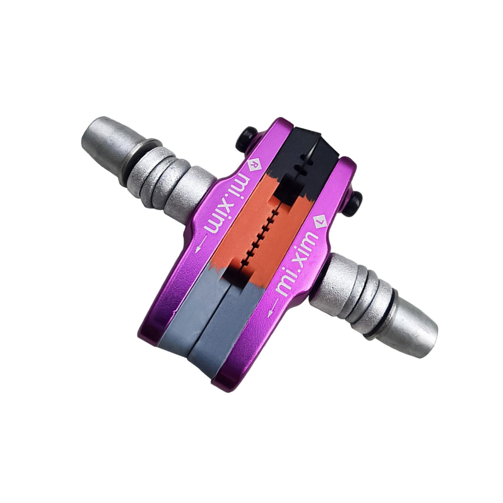 2Pcs Brake Pads Shoes Easy to Store Bike Parts Replaceable V Type Brake Pads violet