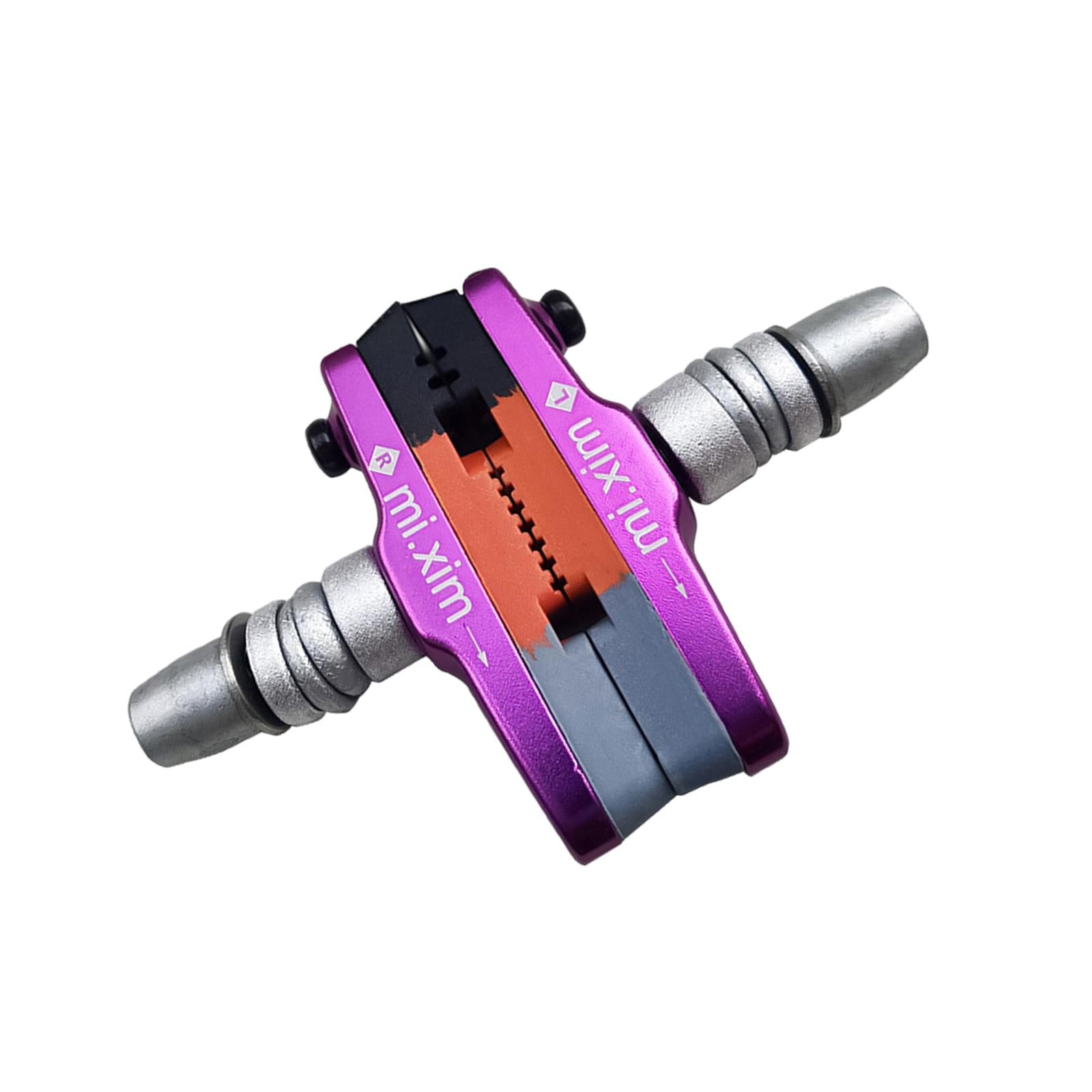 2Pcs Brake Pads Shoes Easy to Store Bike Parts Replaceable V Type Brake Pads violet