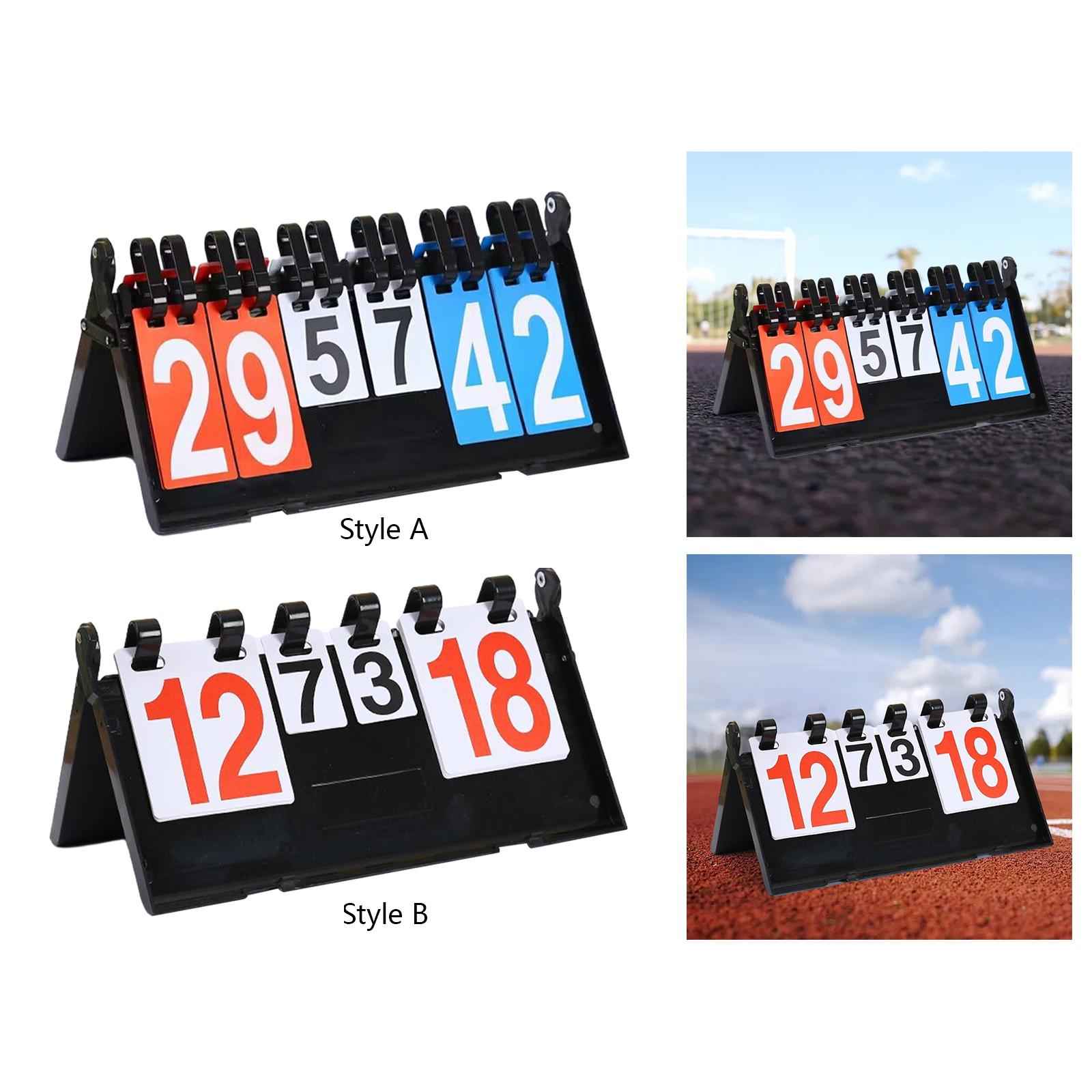 Score Card Flipper Compact Flip Score Board for Basketball Volleyball Soccer Style A