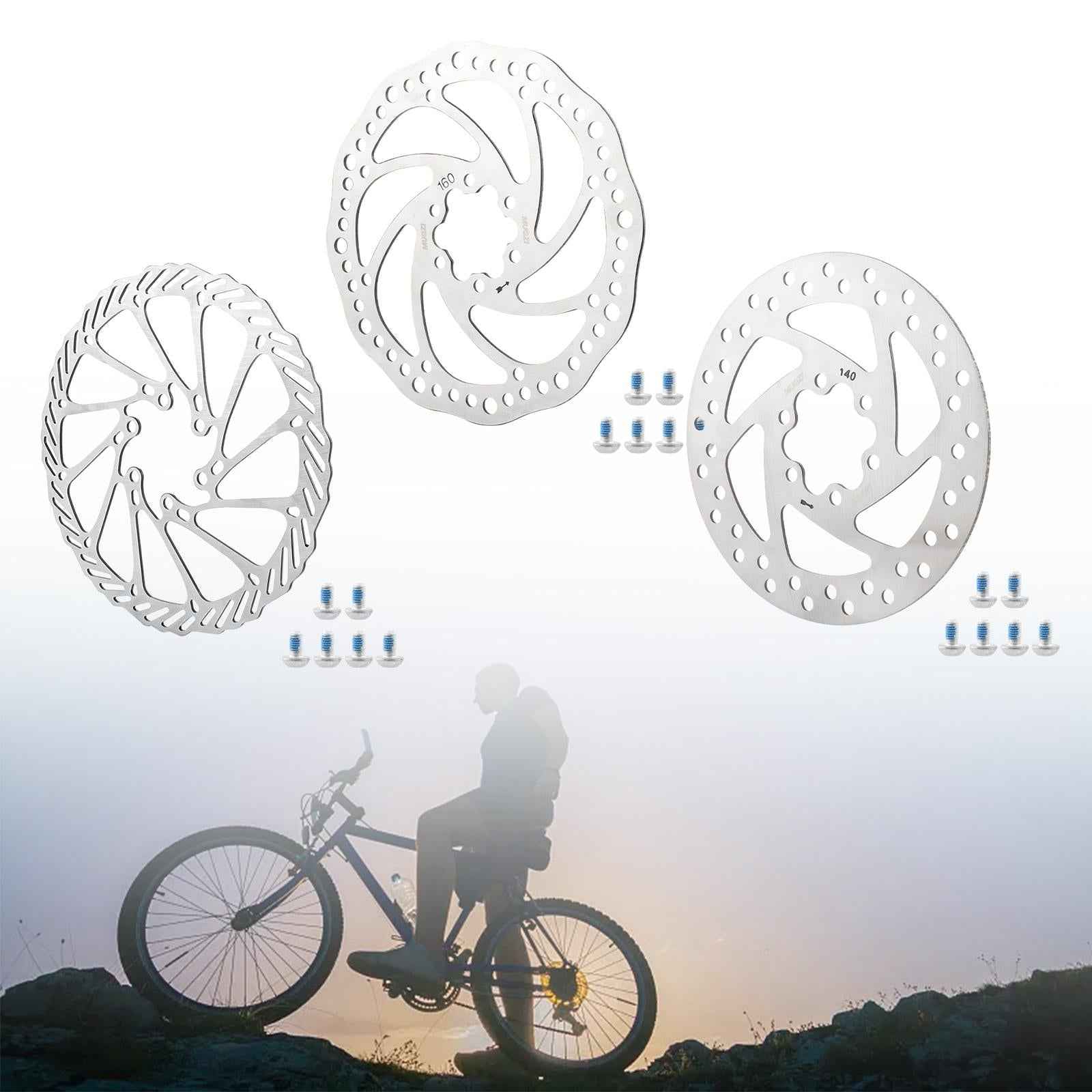 Bike Disc Brake Rotor Center Lock Lightweight Stainless Steel Hollow Replace 140MM