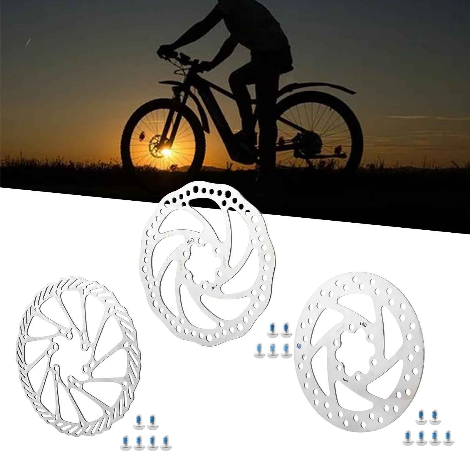 Bike Disc Brake Rotor Center Lock Lightweight Stainless Steel Hollow Replace 140MM