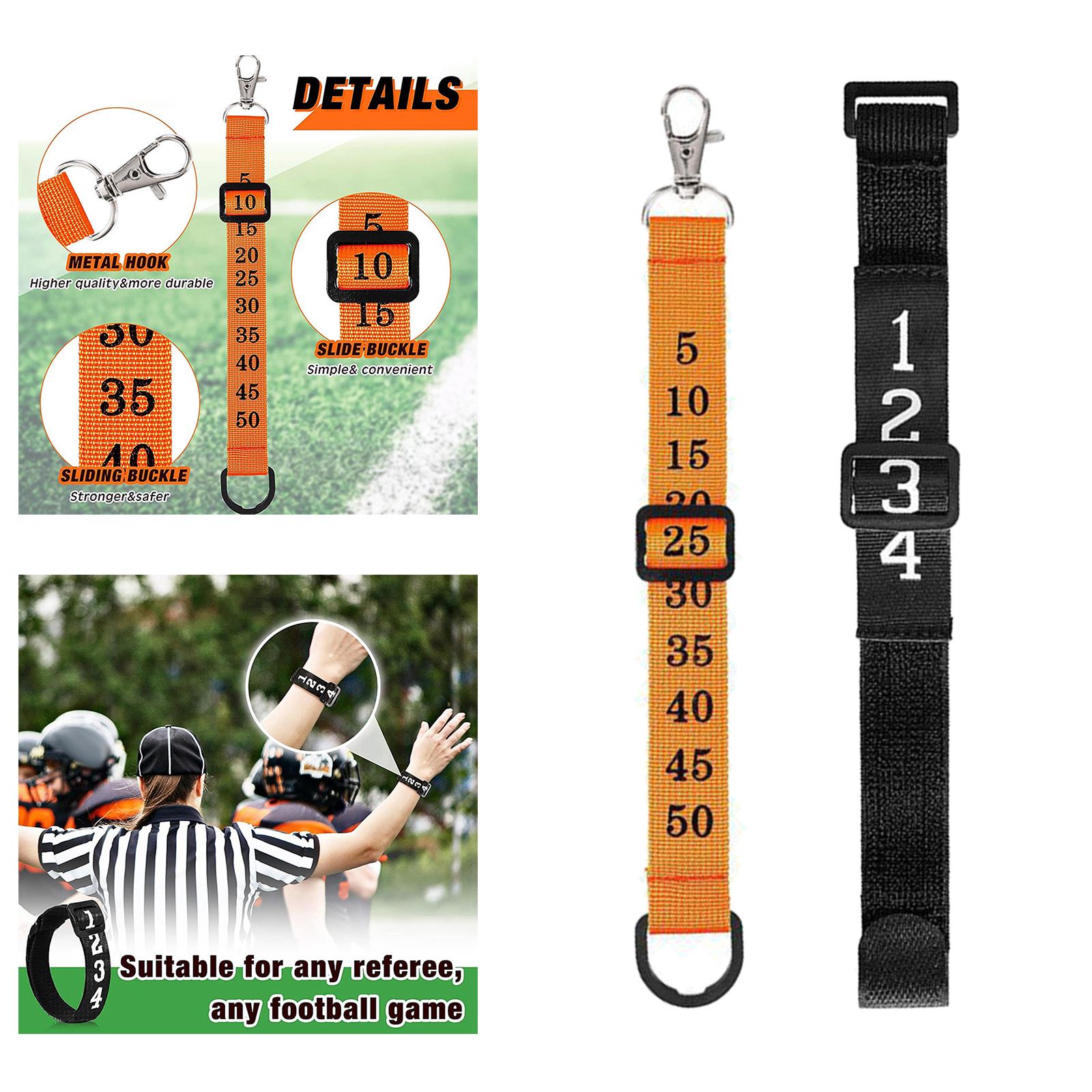 4xFootball Chain Clip Football Yard Markers for Men Direct Replacement Premium Orange