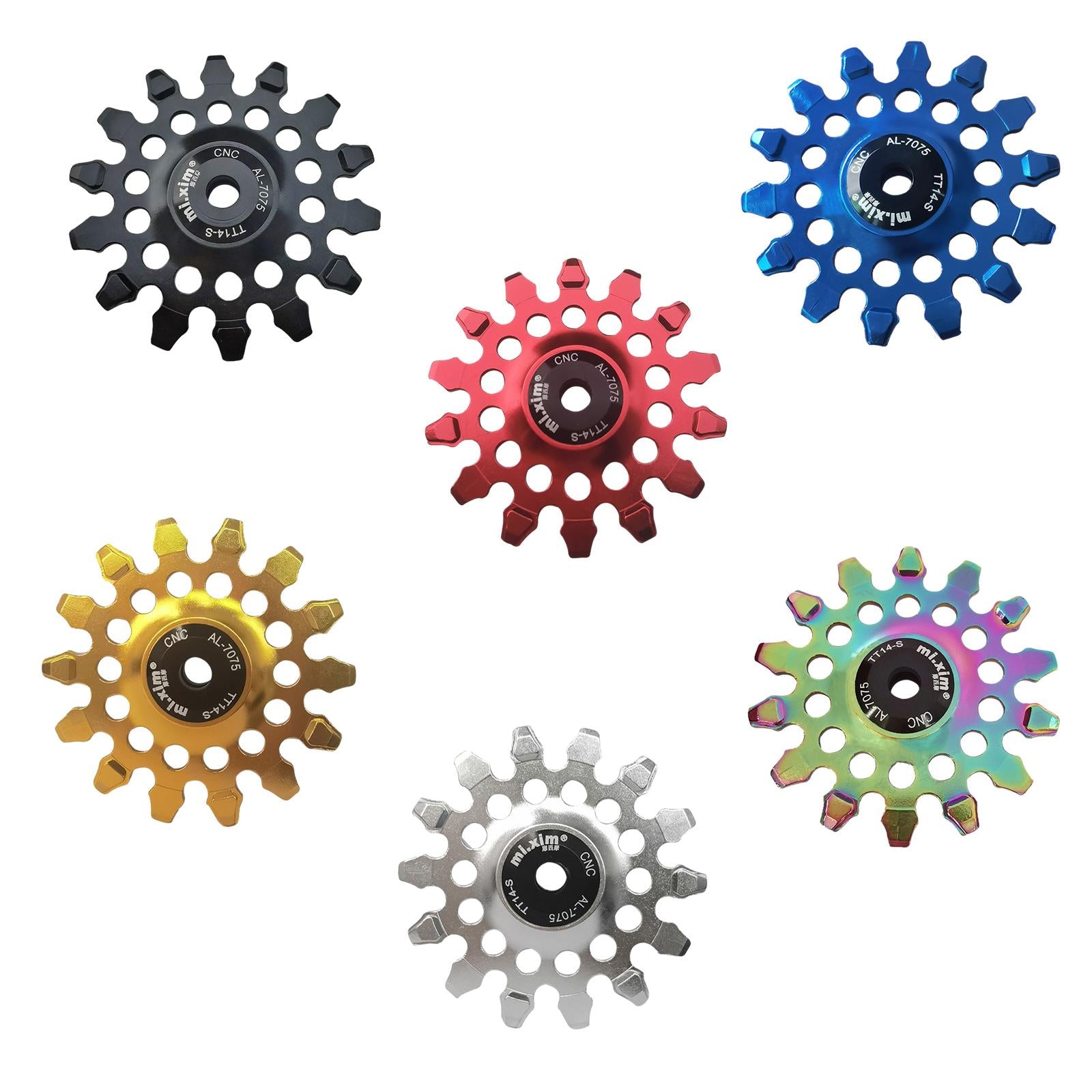 Bike Rear Derailleur Pulley Components Lightweight Easy Installation Bearing Black