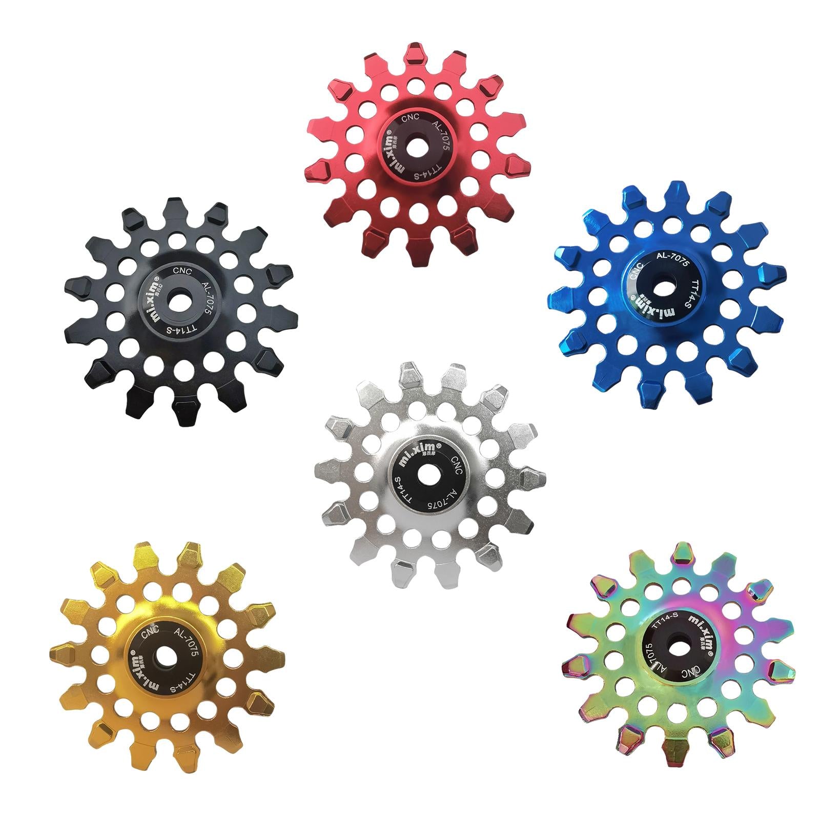 Bike Rear Derailleur Pulley Components Lightweight Easy Installation Bearing Black