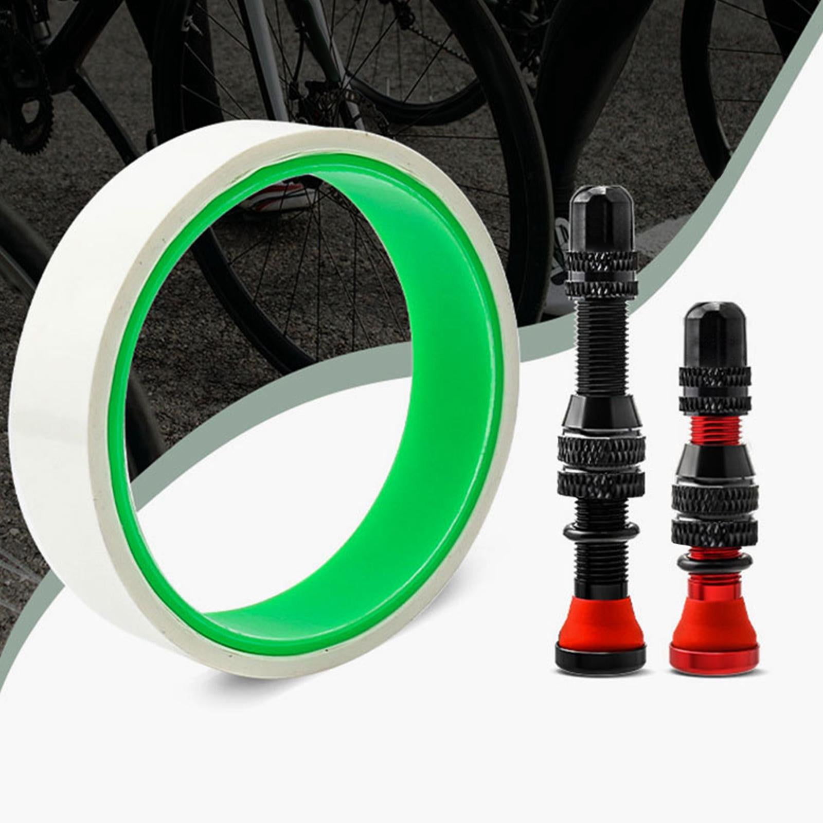 Tubeless Tire Valve Stem with Valve Stem Caps Premium Tubeless Tire Tape Rim Tape 27mm Black