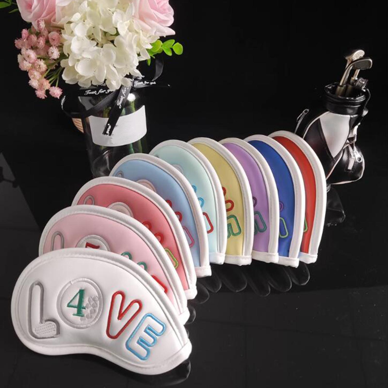 Golf Iron Headcover Set Training Equipment Number Tag Golf Putter Headcovers