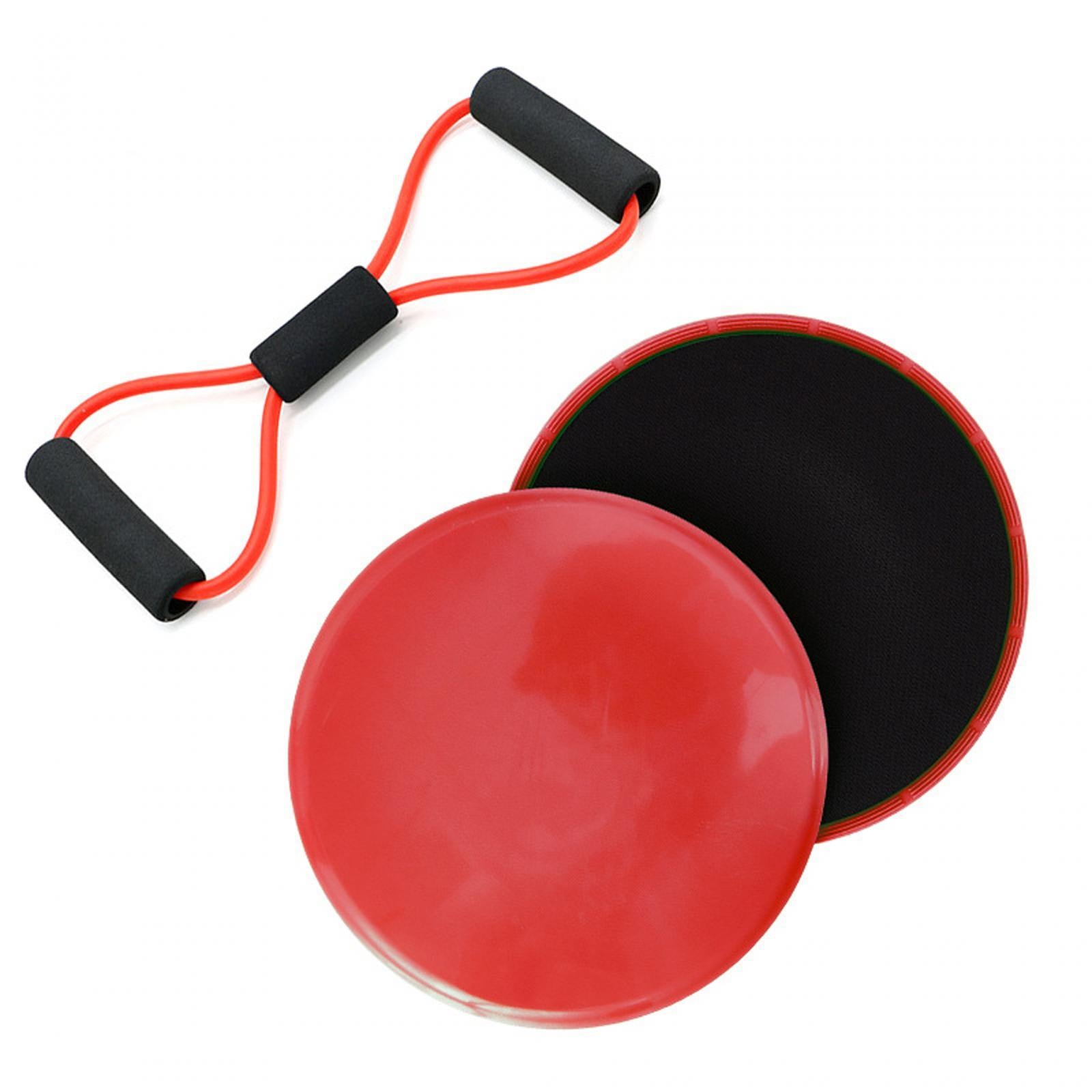 8 Shape Resistance Band and Core Sliders Durable Stretch Resistance Training Red
