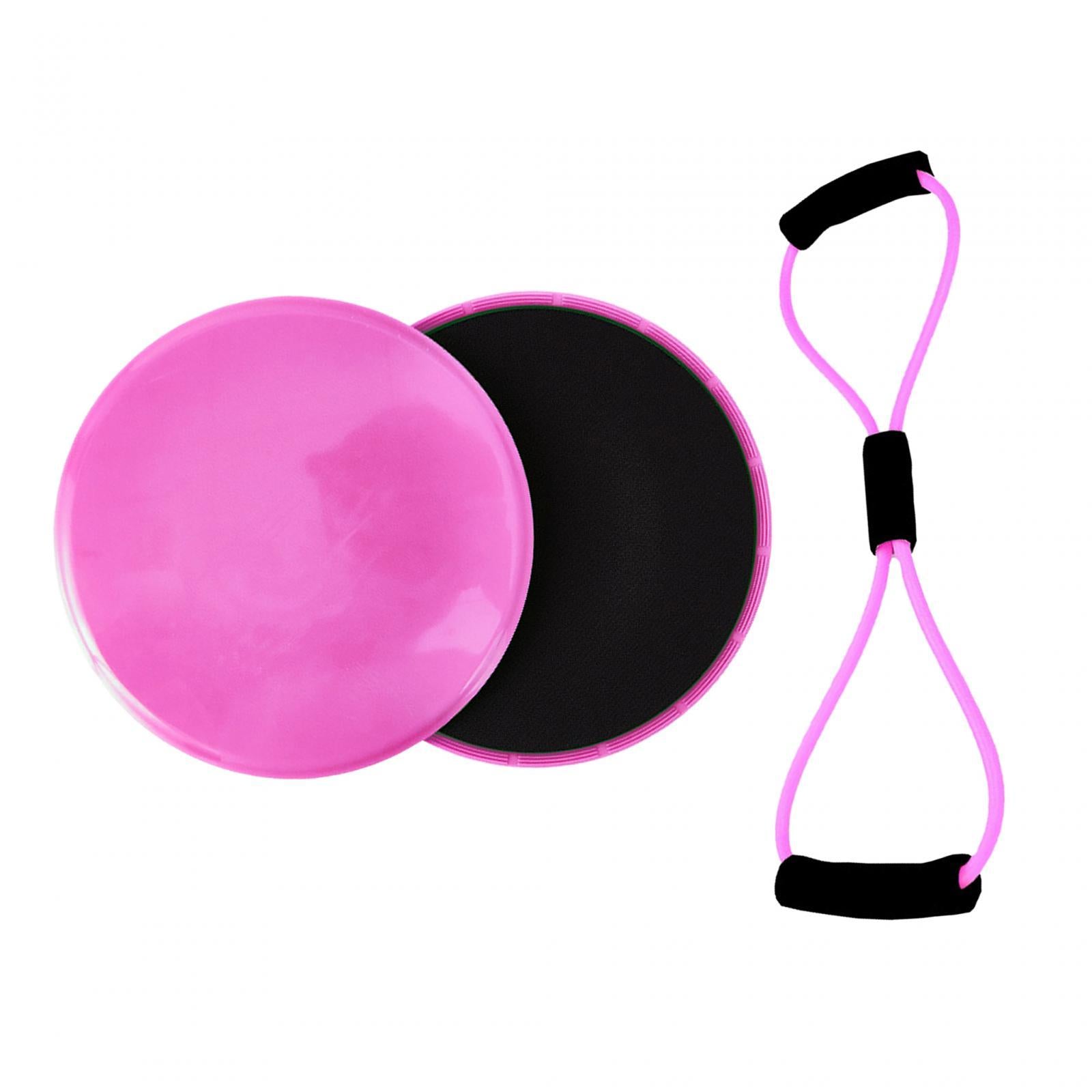 8 Shape Resistance Band and Core Sliders Durable Stretch Resistance Training Pink