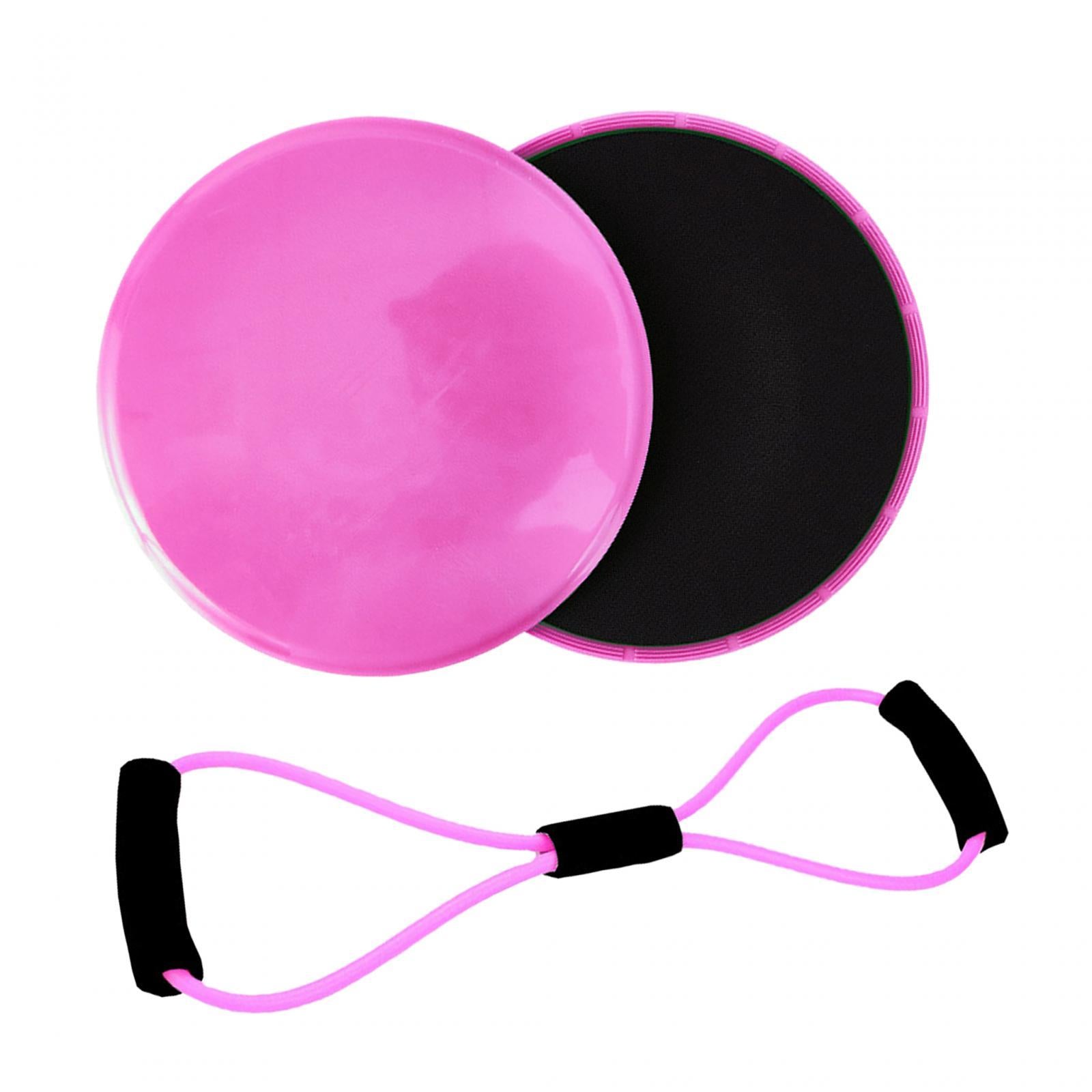 8 Shape Resistance Band and Core Sliders Durable Stretch Resistance Training Pink