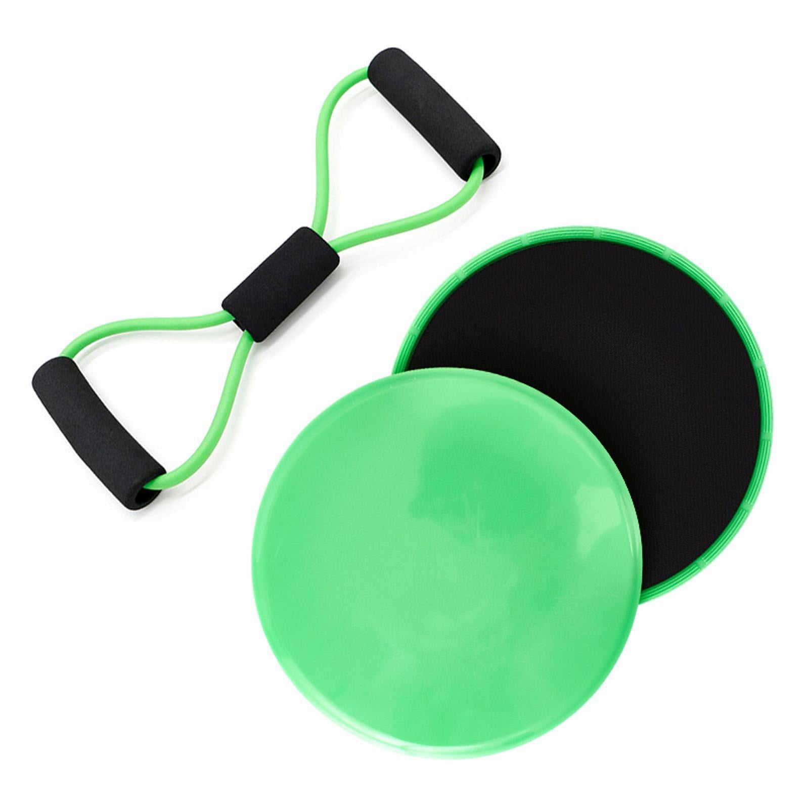 8 Shape Resistance Band and Core Sliders Durable Stretch Resistance Training Green