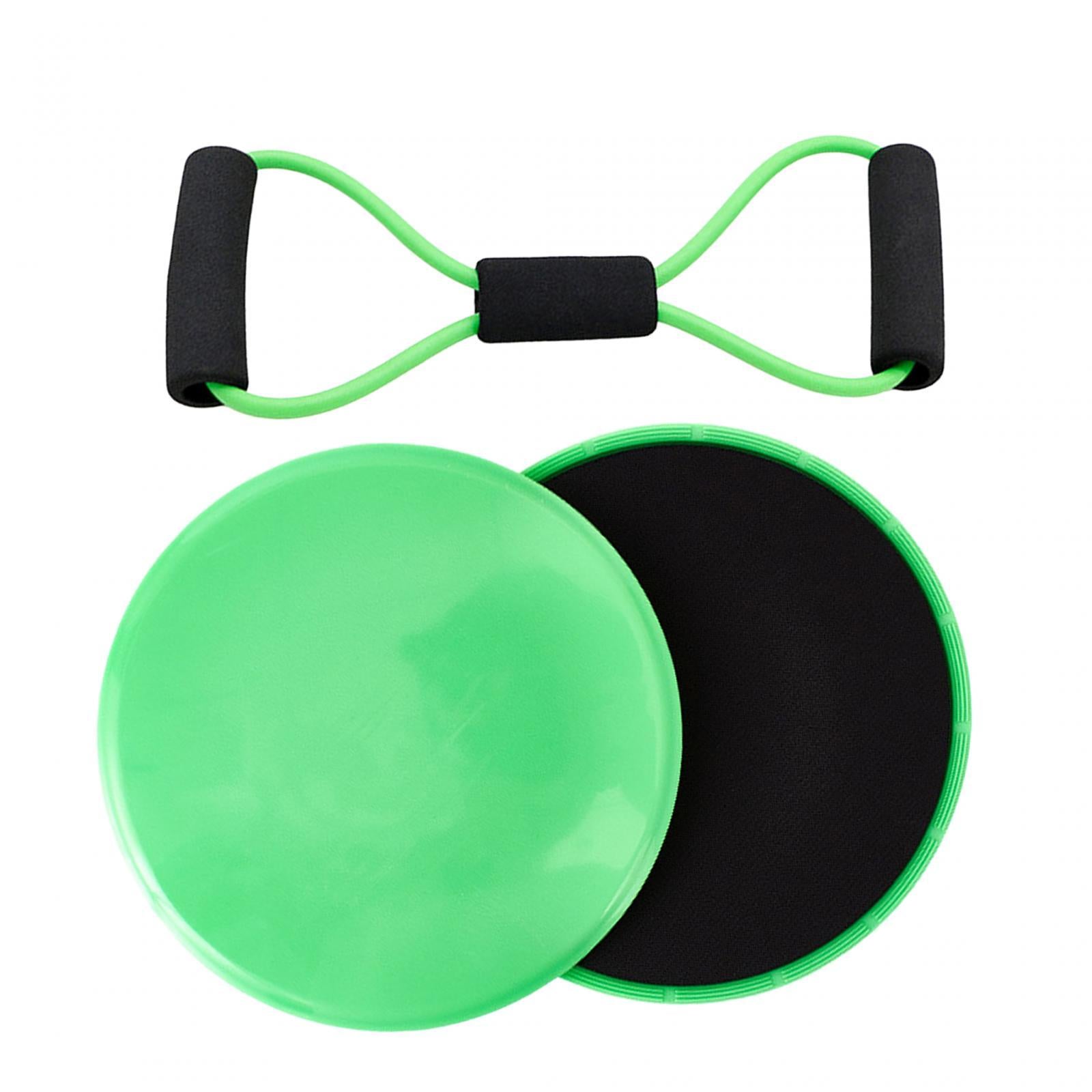 8 Shape Resistance Band and Core Sliders Durable Stretch Resistance Training Green