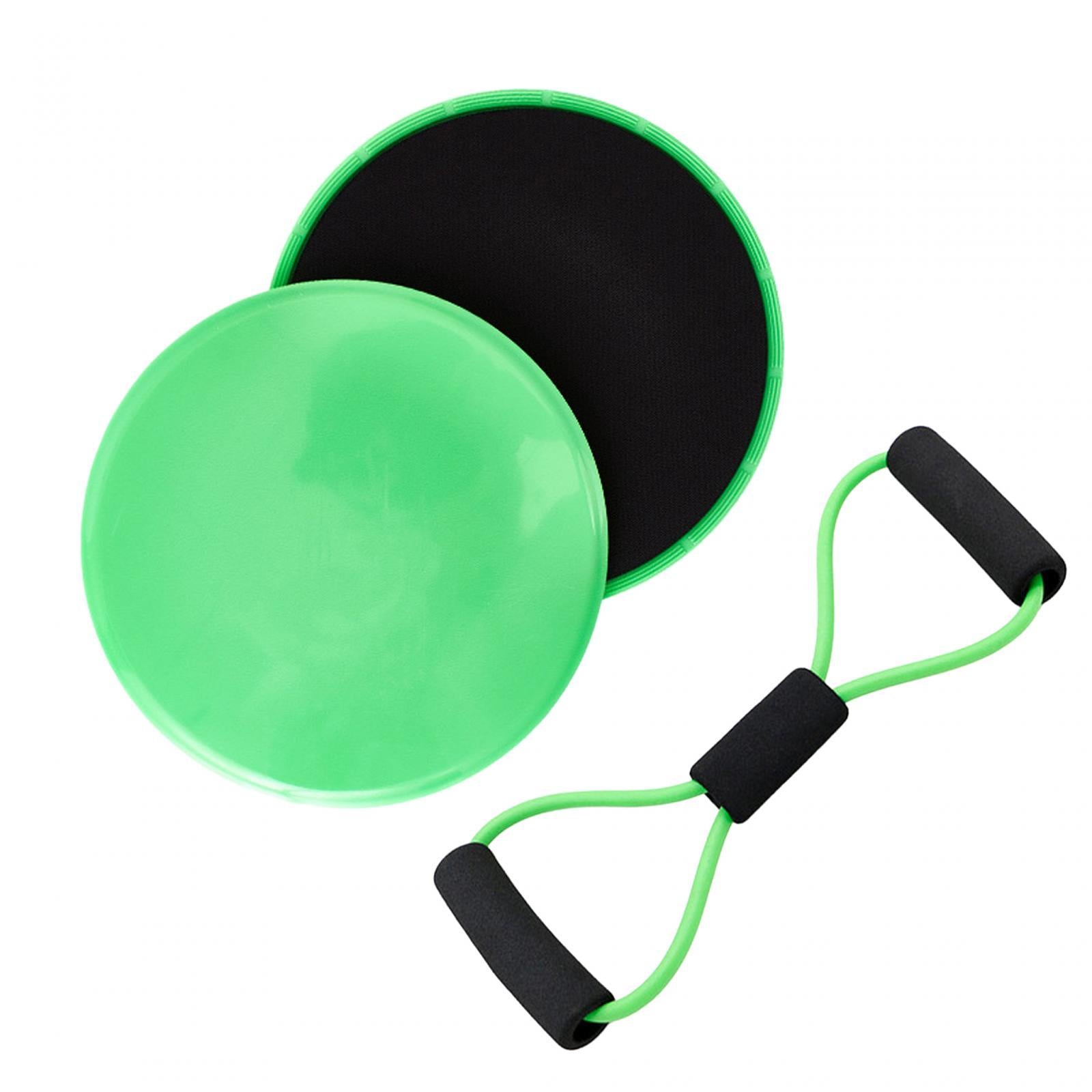 8 Shape Resistance Band and Core Sliders Durable Stretch Resistance Training Green