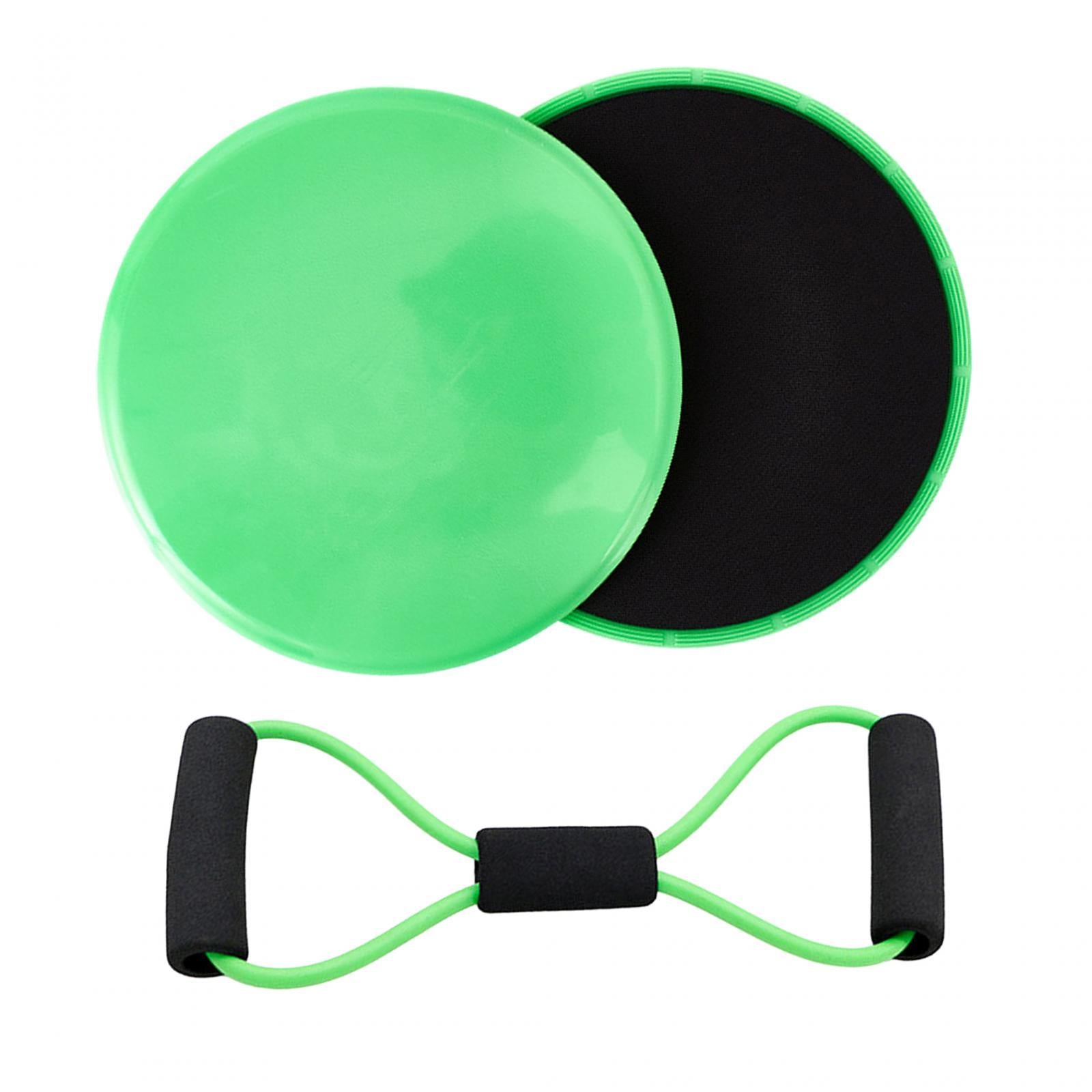 8 Shape Resistance Band and Core Sliders Durable Stretch Resistance Training Green