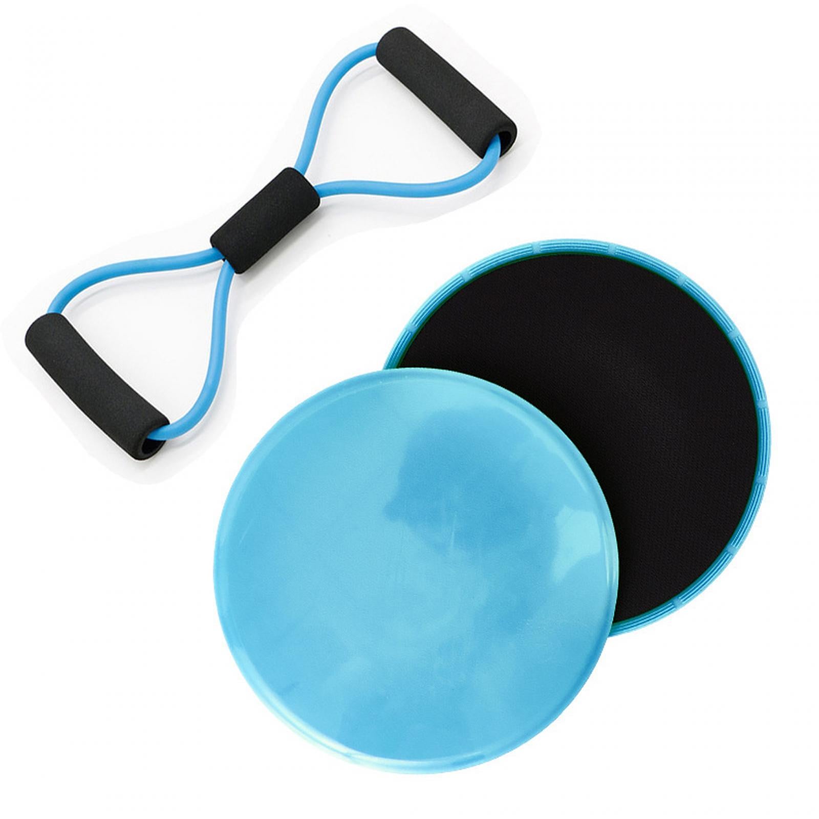 8 Shape Resistance Band and Core Sliders Durable Stretch Resistance Training Blue