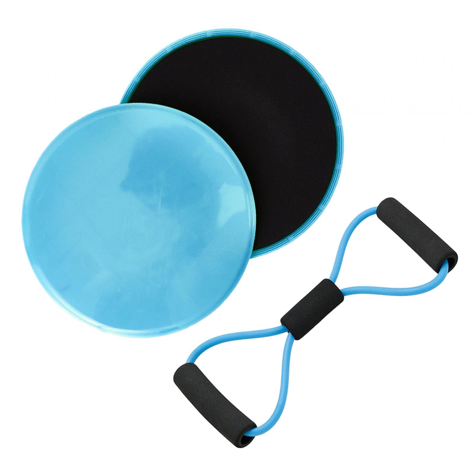 8 Shape Resistance Band and Core Sliders Durable Stretch Resistance Training Blue
