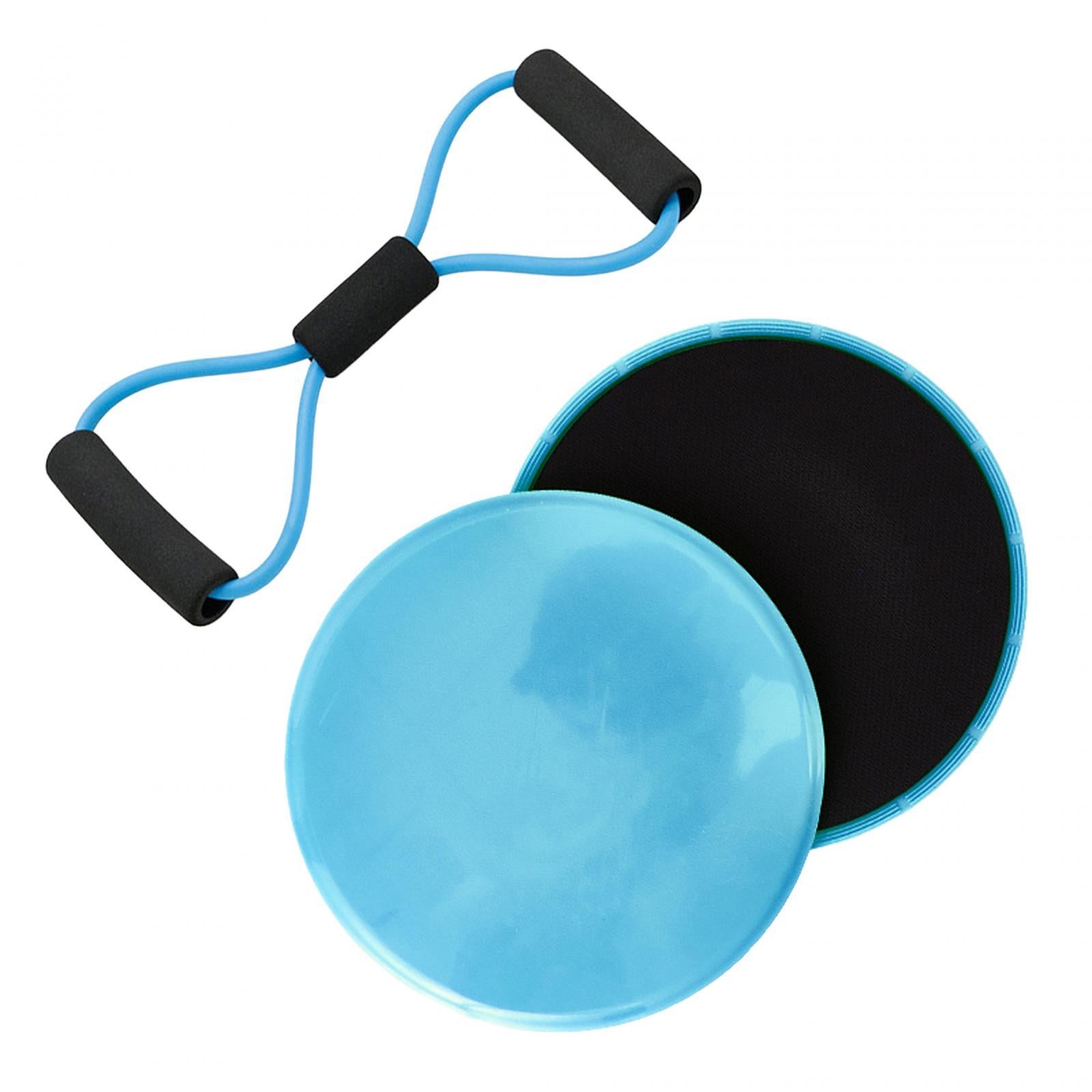 8 Shape Resistance Band and Core Sliders Durable Stretch Resistance Training Blue