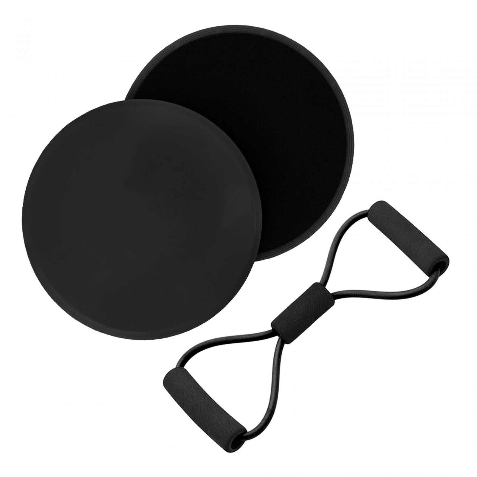 8 Shape Resistance Band and Core Sliders Durable Stretch Resistance Training Black