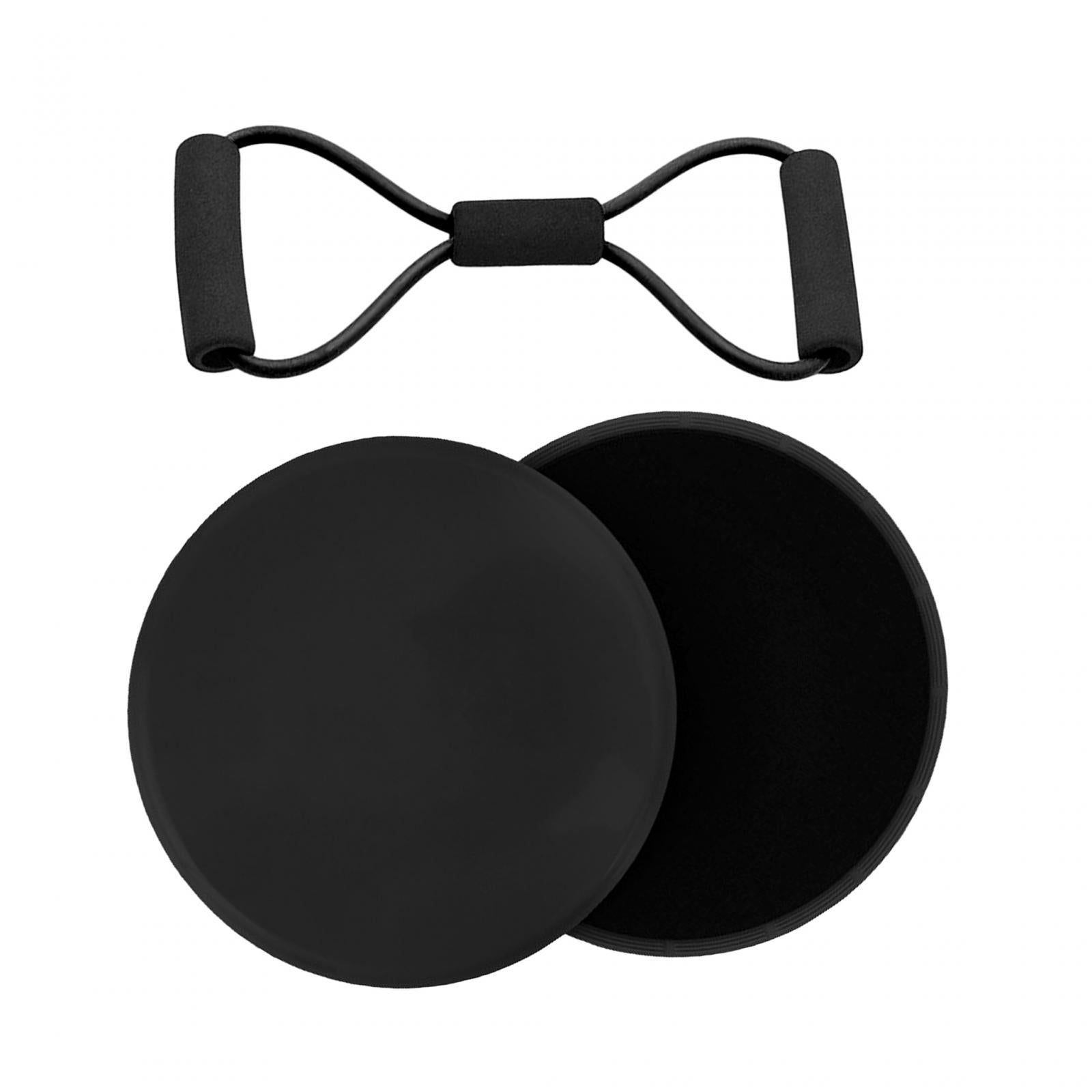 8 Shape Resistance Band and Core Sliders Durable Stretch Resistance Training Black