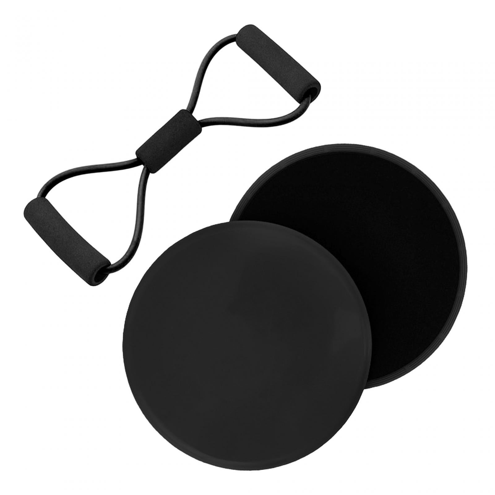8 Shape Resistance Band and Core Sliders Durable Stretch Resistance Training Black