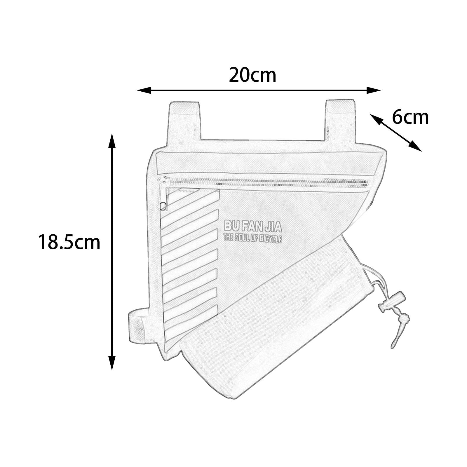 Bike Storage Bag Porable Bicycle Frame Bag for Men Women Mountain Road Bikes Red