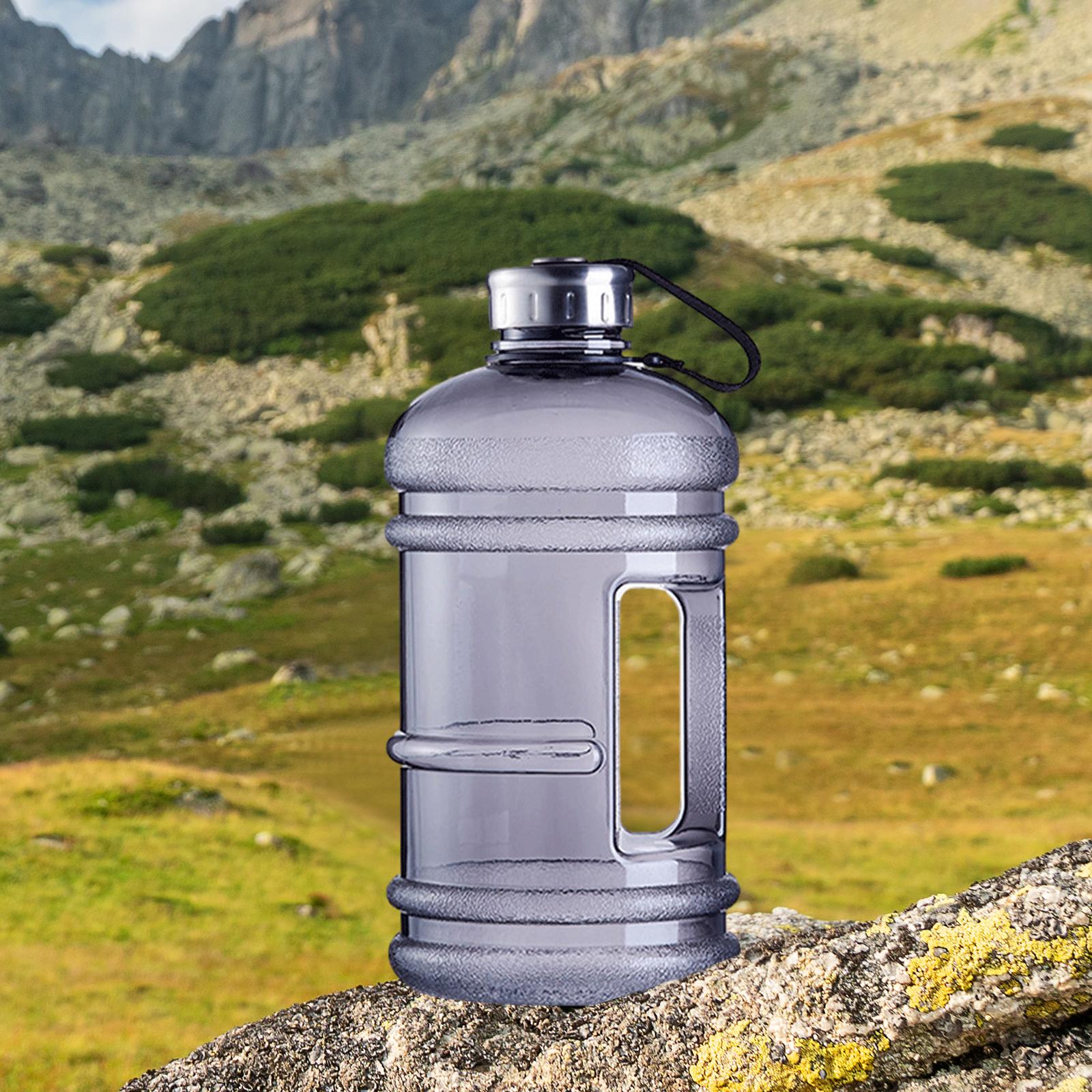 Sports Water Bottle 2200ml Large Capacity for Outdoor Sports Gym Backpacking Black