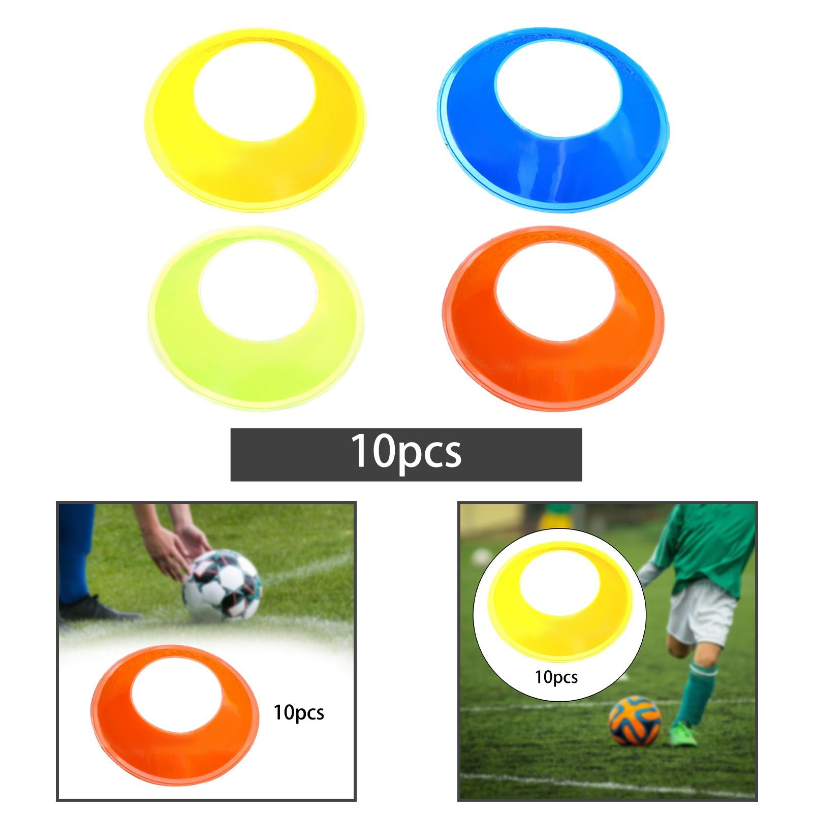 10 Pieces Ball Stand Soccer Durable Football Holder Diameter 8inch Show Rack Yellow