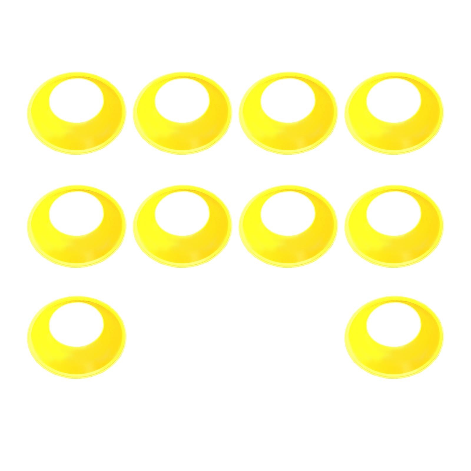 10 Pieces Ball Stand Soccer Durable Football Holder Diameter 8inch Show Rack Yellow