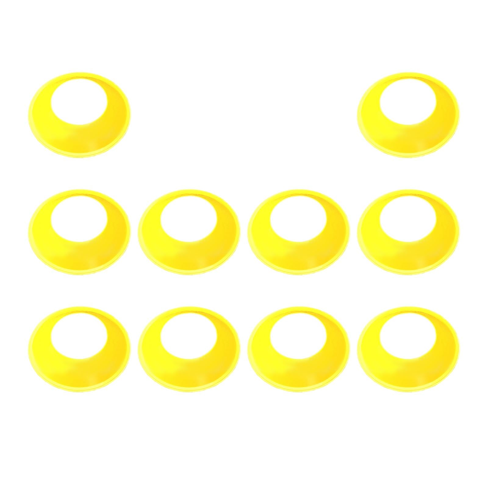 10 Pieces Ball Stand Soccer Durable Football Holder Diameter 8inch Show Rack Yellow