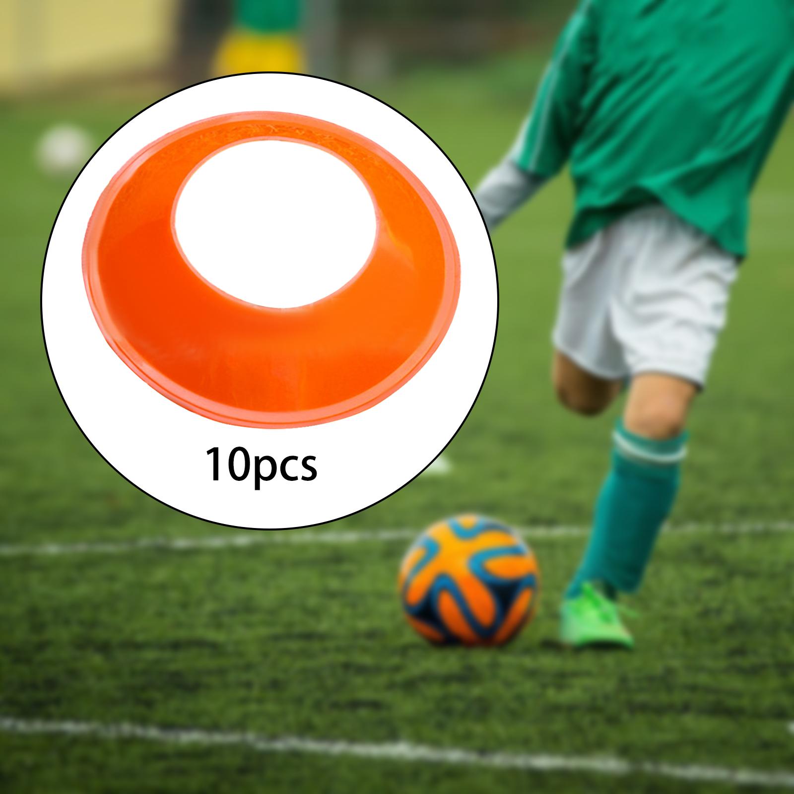 10 Pieces Ball Stand Soccer Durable Football Holder Diameter 8inch Show Rack Orange