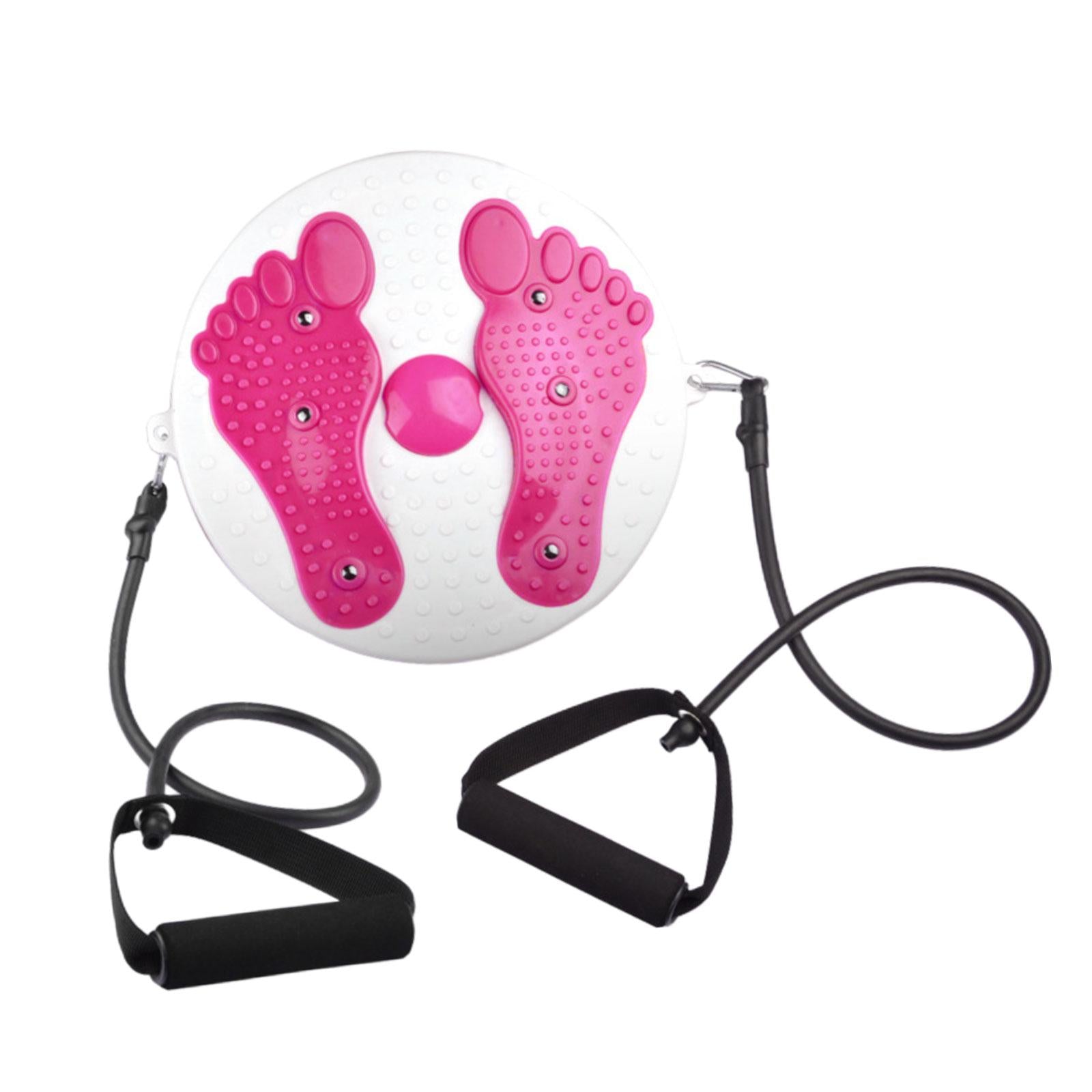 Waist Twisting Disc Board Home Gym Use Fitness Workout Core Ab Twister Board Pink with Rope
