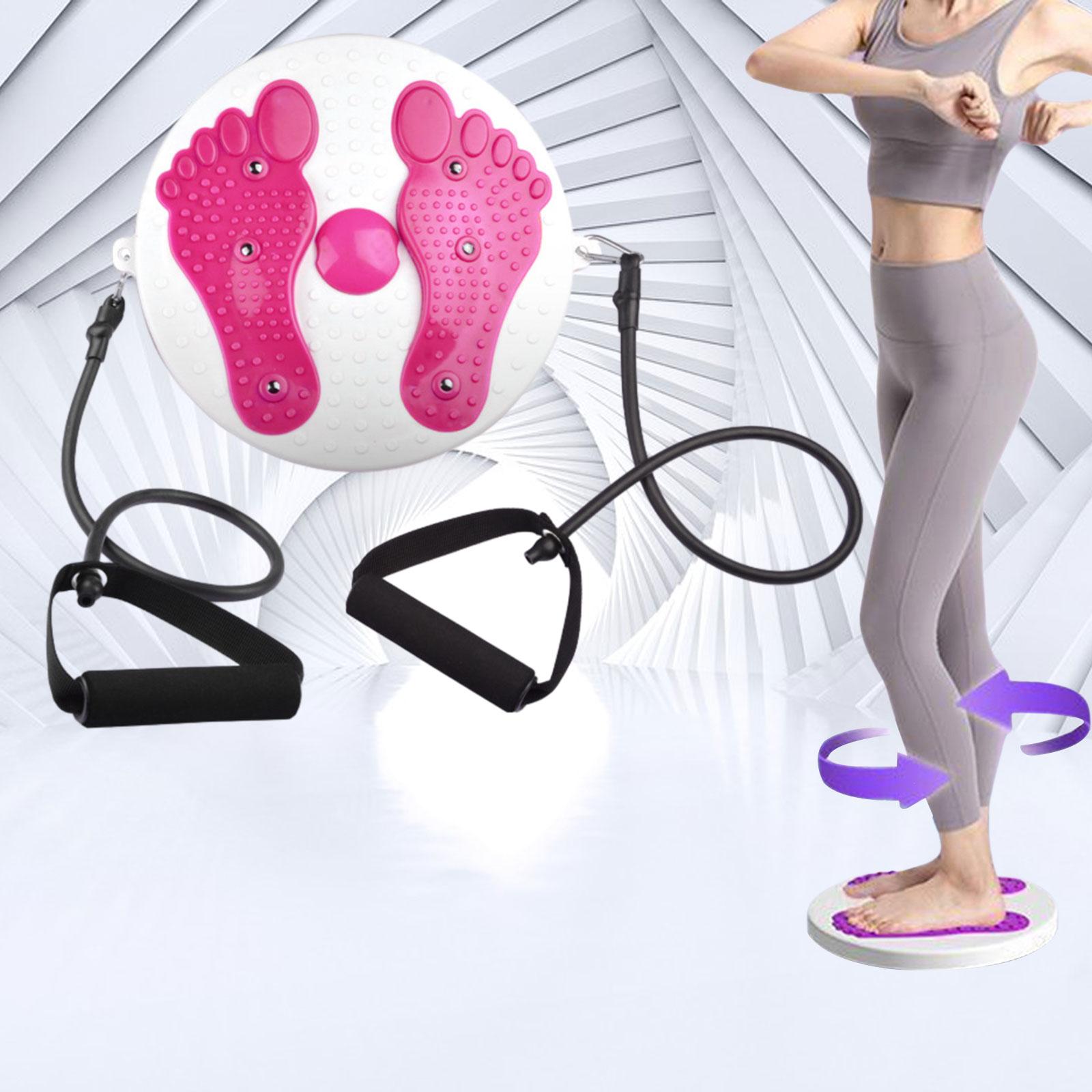 Waist Twisting Disc Board Home Gym Use Fitness Workout Core Ab Twister Board Pink with Rope
