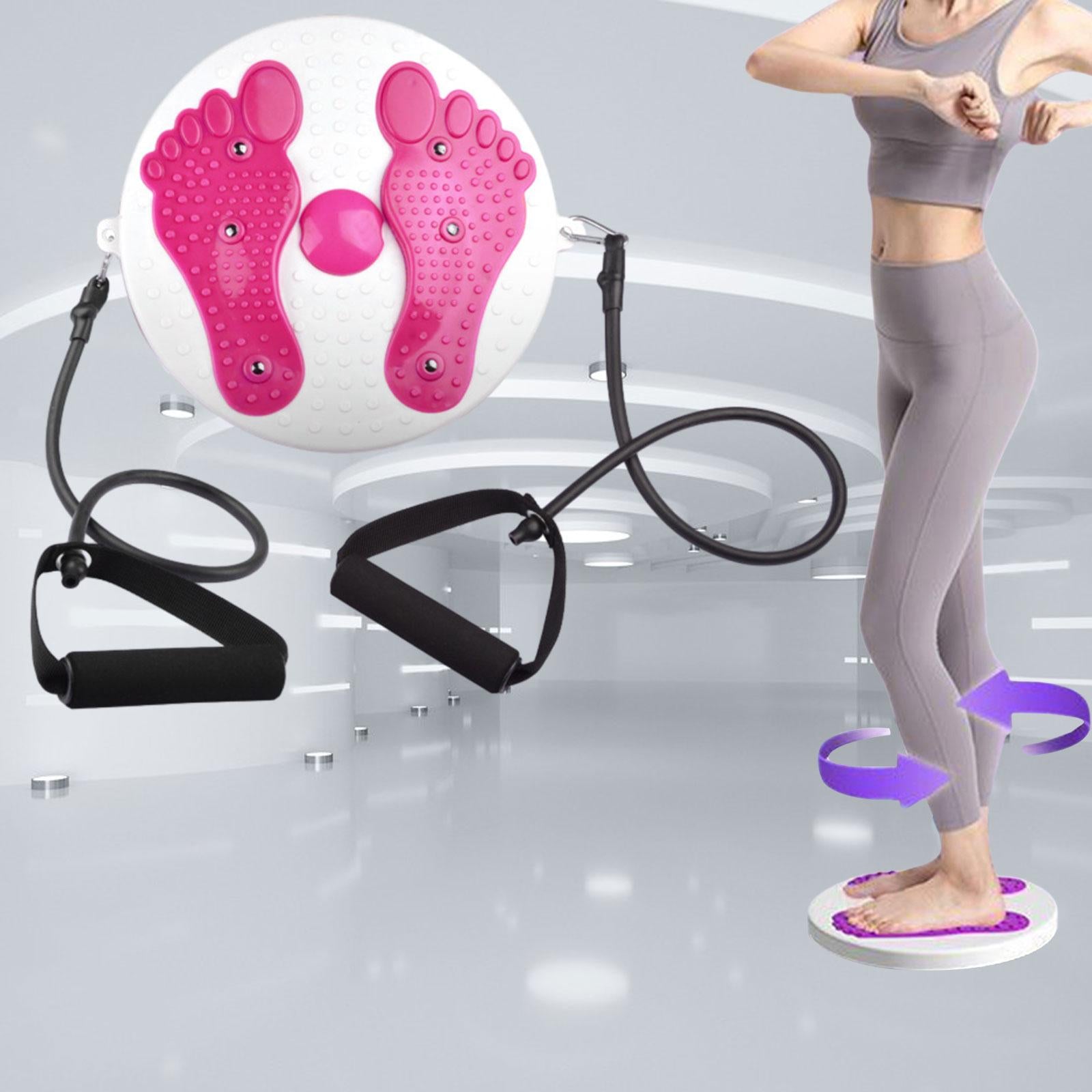Waist Twisting Disc Board Home Gym Use Fitness Workout Core Ab Twister Board Pink with Rope