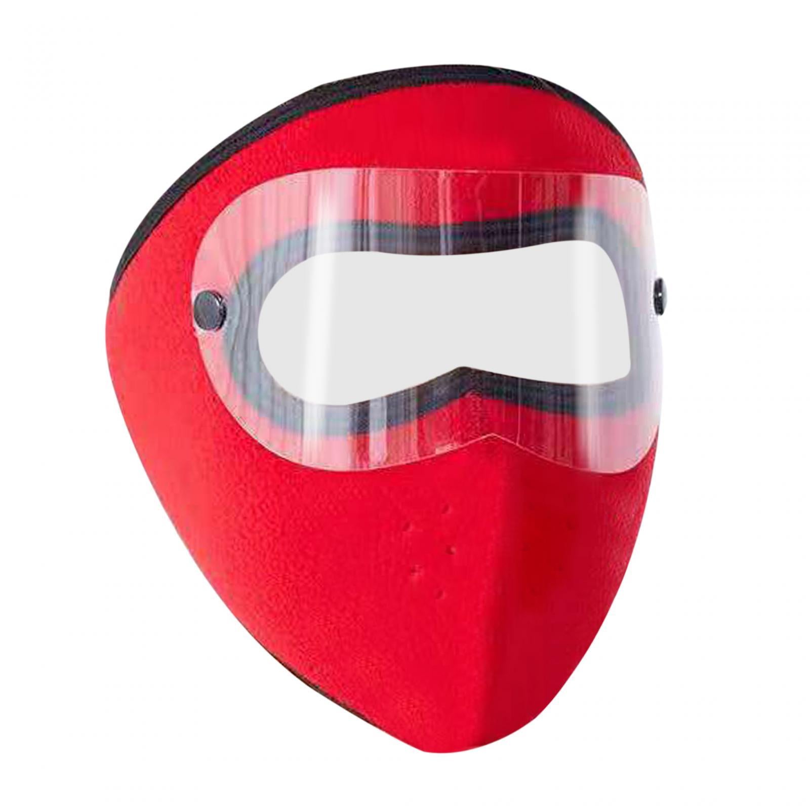 Winter Mask Fleece Breathable Coldproof Face Mask for Skiing Outdoor Cycling Red