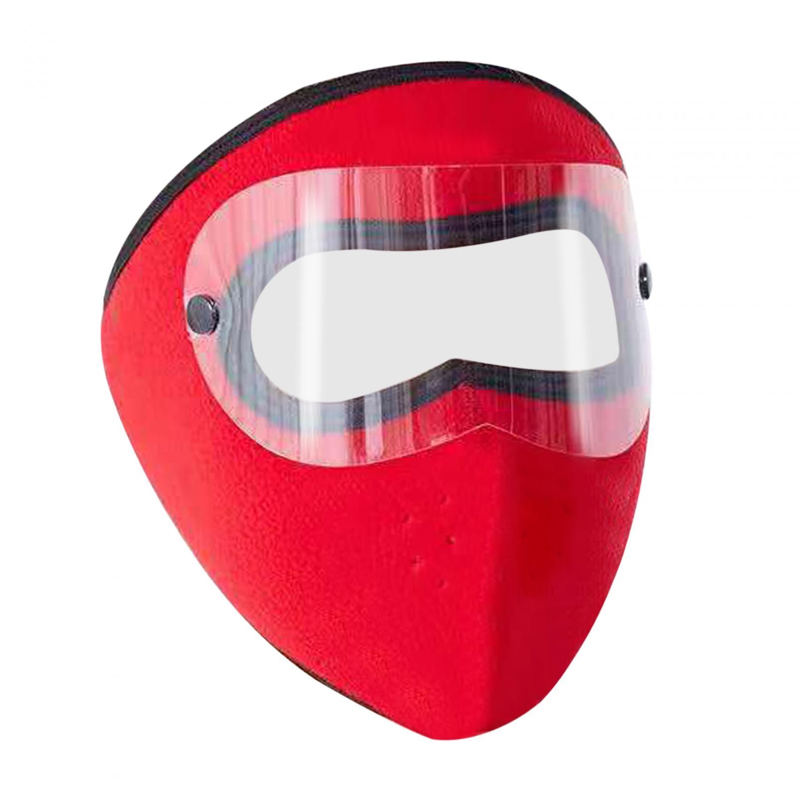 Winter Mask Fleece Breathable Coldproof Face Mask for Skiing Outdoor Cycling Red