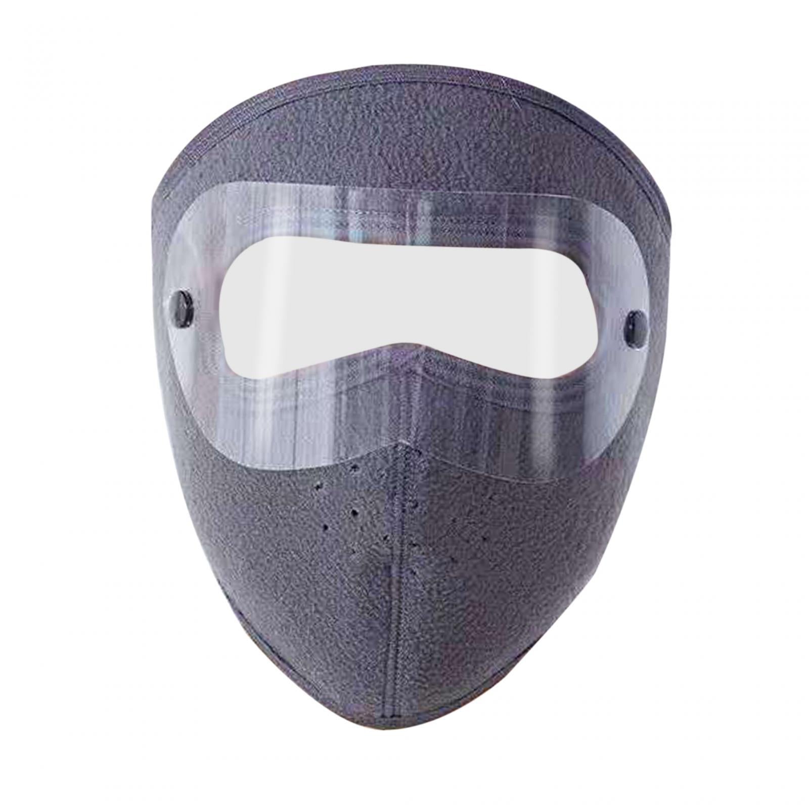 Winter Mask Fleece Breathable Coldproof Face Mask for Skiing Outdoor Cycling Dark Gray