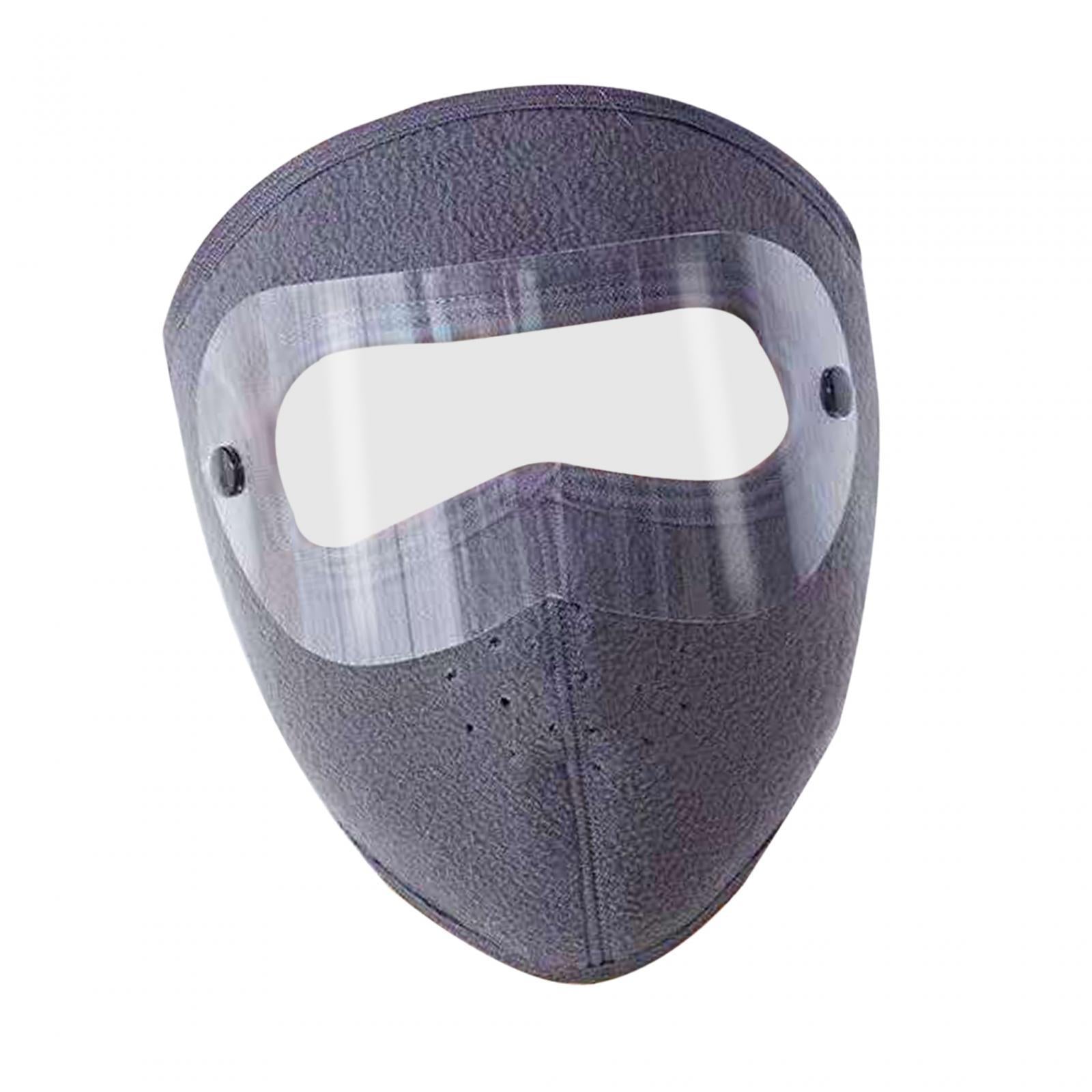 Winter Mask Fleece Breathable Coldproof Face Mask for Skiing Outdoor Cycling Dark Gray