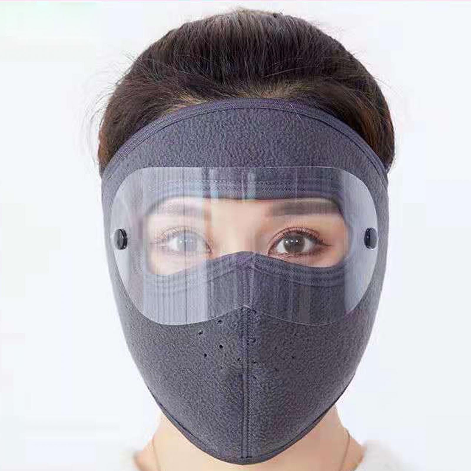 Winter Mask Fleece Breathable Coldproof Face Mask for Skiing Outdoor Cycling Dark Gray