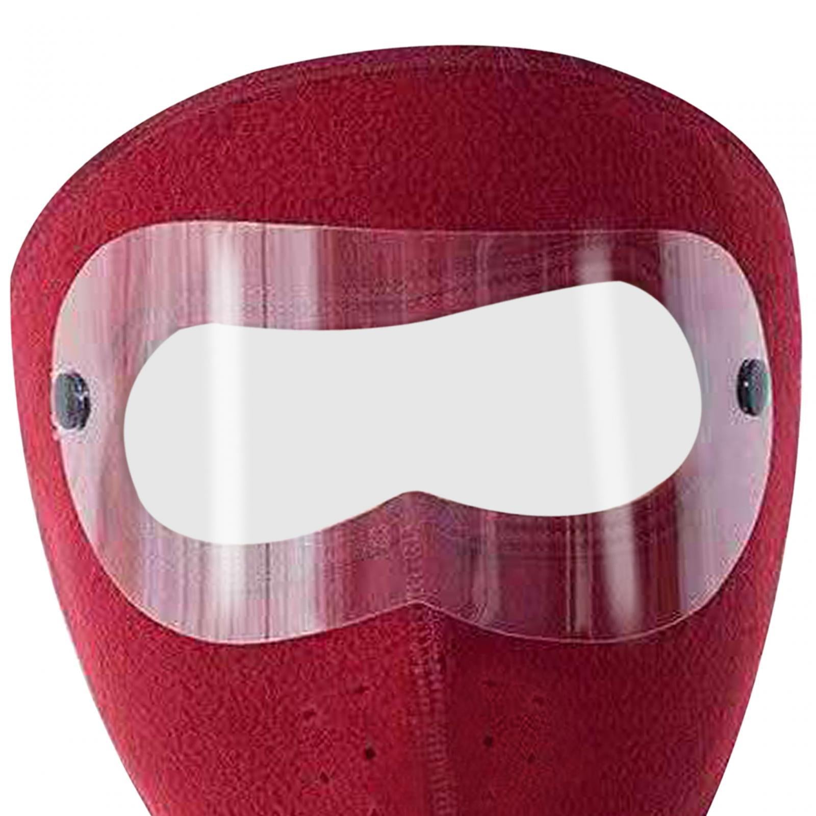 Winter Mask Fleece Breathable Coldproof Face Mask for Skiing Outdoor Cycling Dark Red