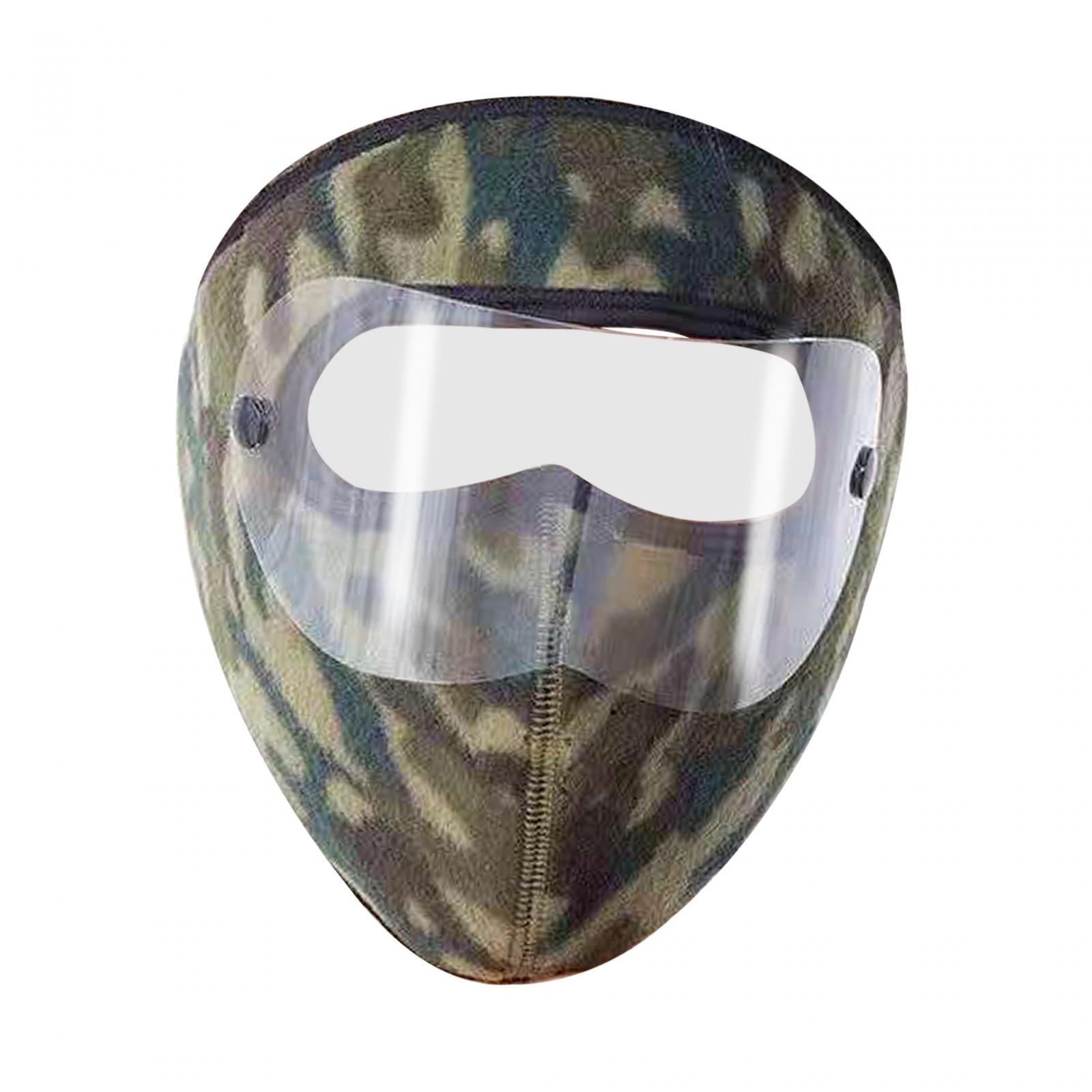 Winter Mask Fleece Breathable Coldproof Face Mask for Skiing Outdoor Cycling Green