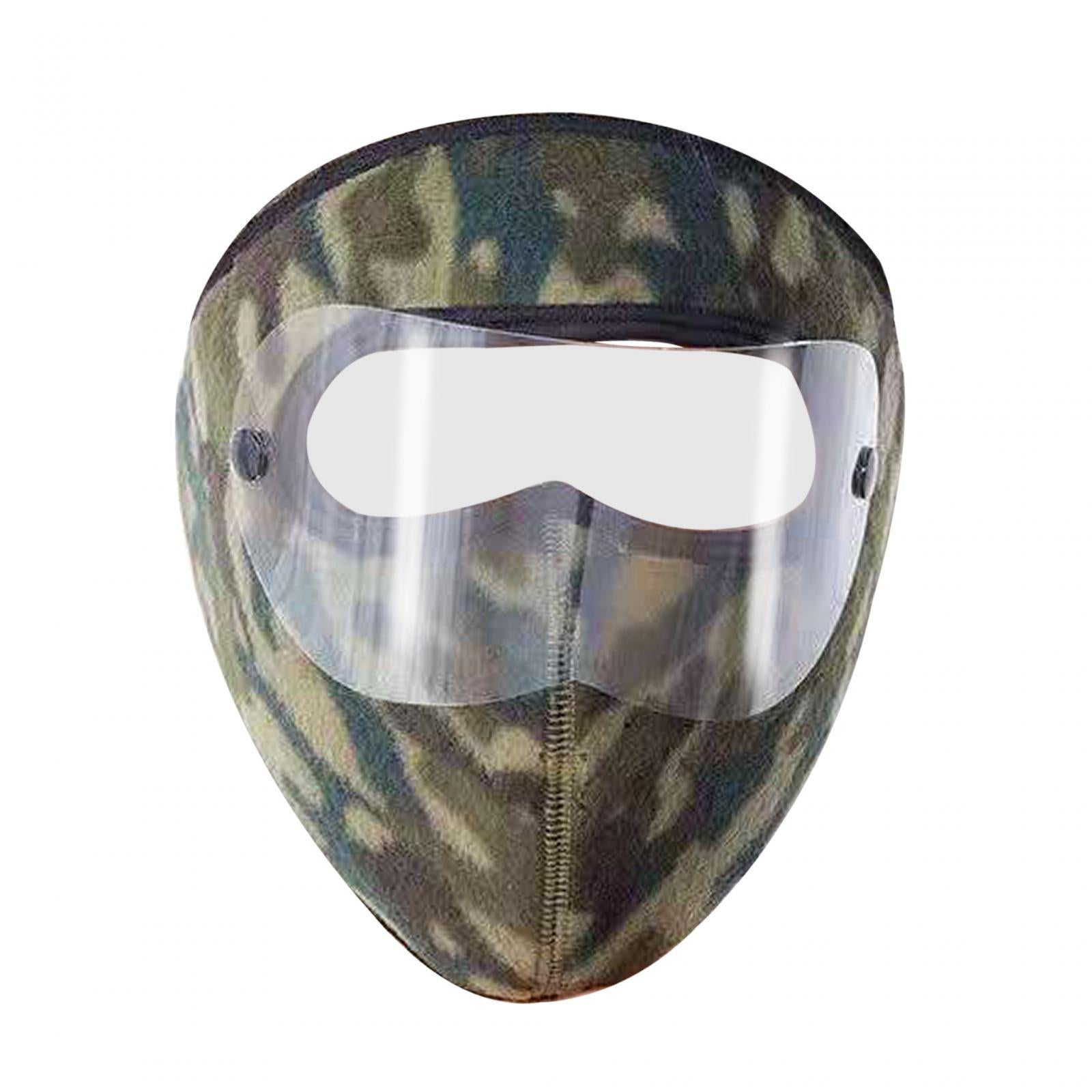 Winter Mask Fleece Breathable Coldproof Face Mask for Skiing Outdoor Cycling Green