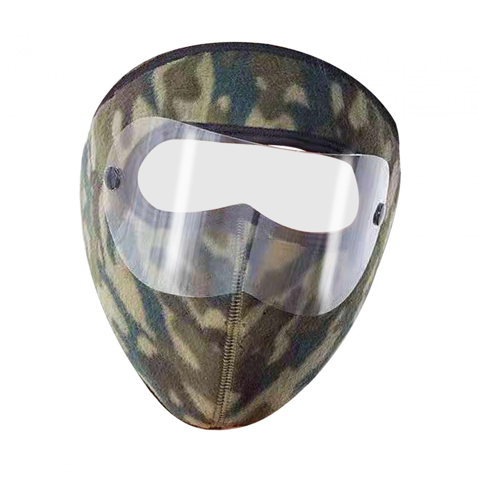 Winter Mask Fleece Breathable Coldproof Face Mask for Skiing Outdoor Cycling Green