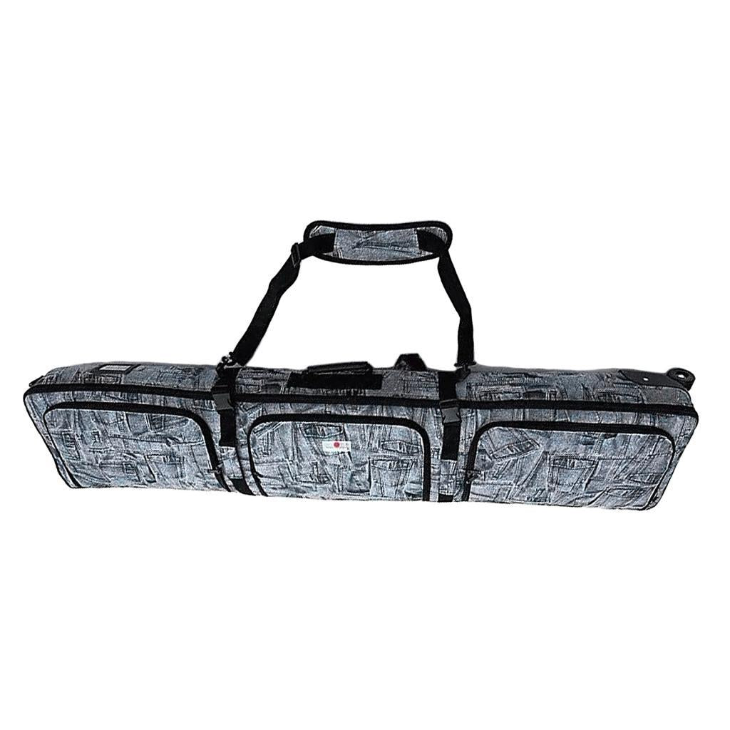 Snowboard Bag with Wheels Backpack Men Women Skis Accessories Padded Skiing Bag 146cmx32cmx18cm
