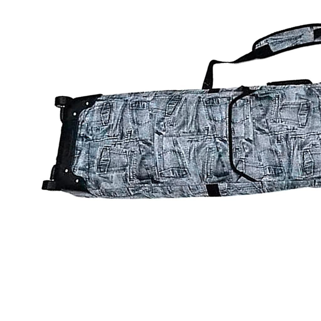 Snowboard Bag with Wheels Backpack Men Women Skis Accessories Padded Skiing Bag 146cmx32cmx18cm