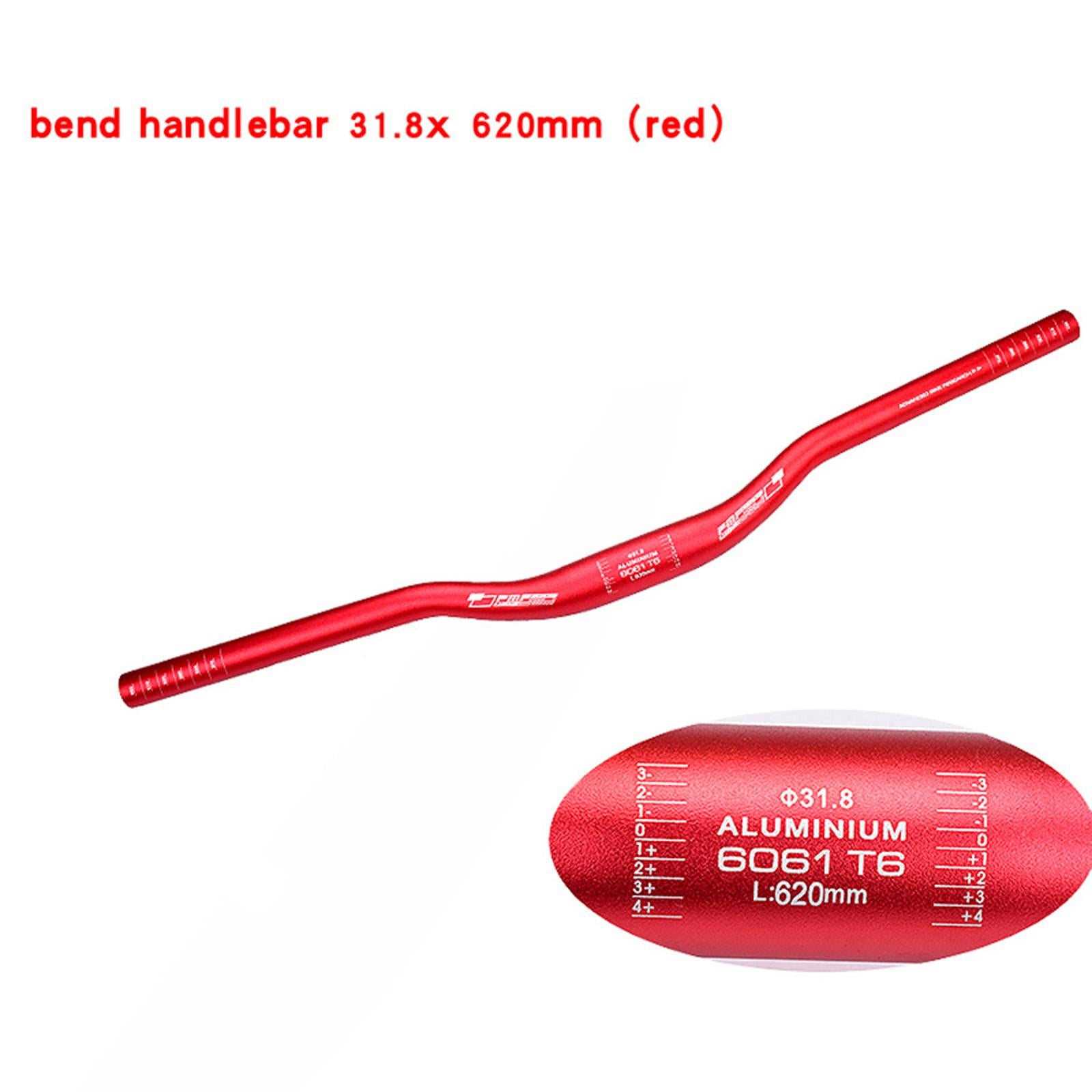 Mountain Bike Handlebar 31.8mm Clamp Bicycle Handlebar for Biking Road Bikes Red