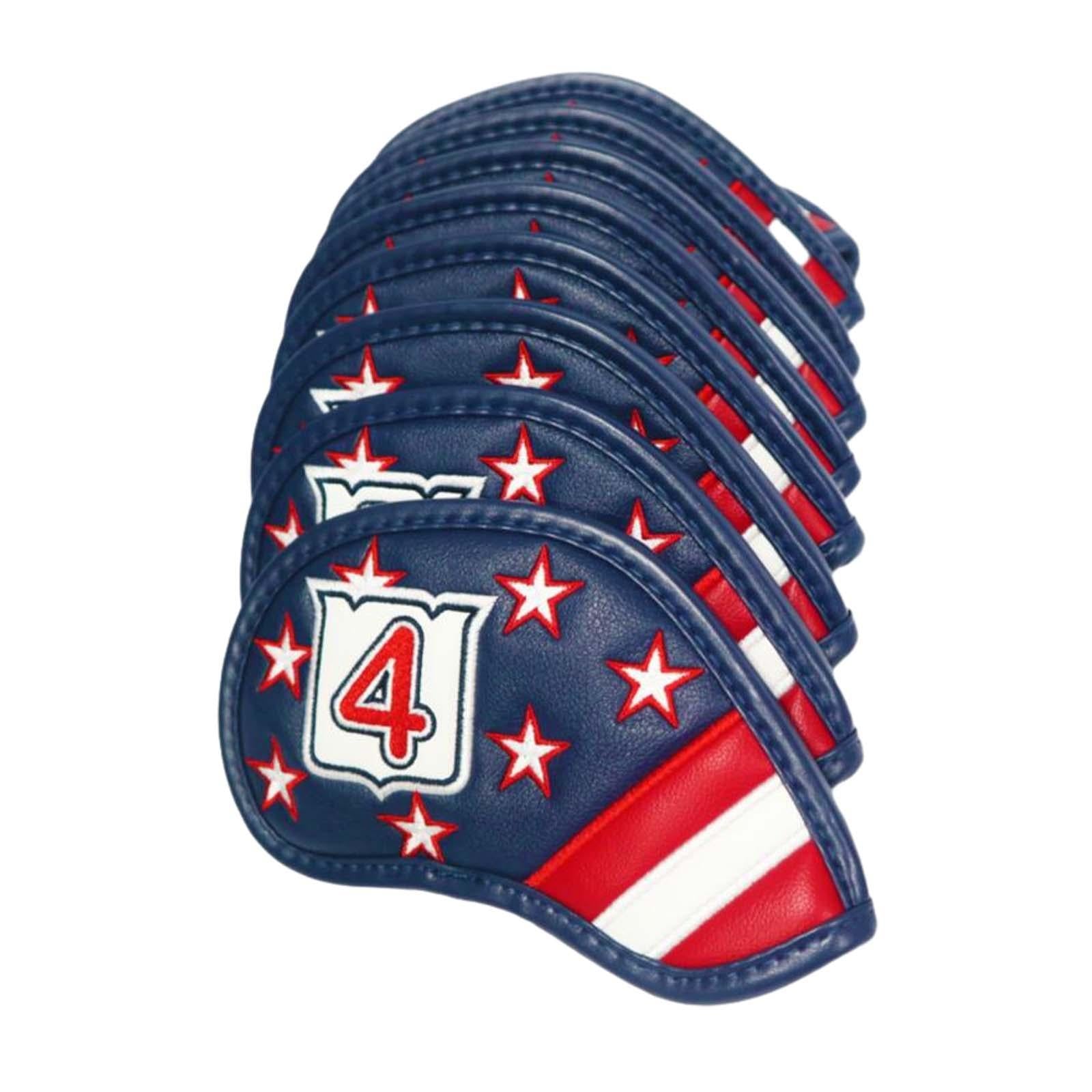 9x Golf Iron Club Head Covers Set Golf Iron Headcovers for Golfer Gift Adult