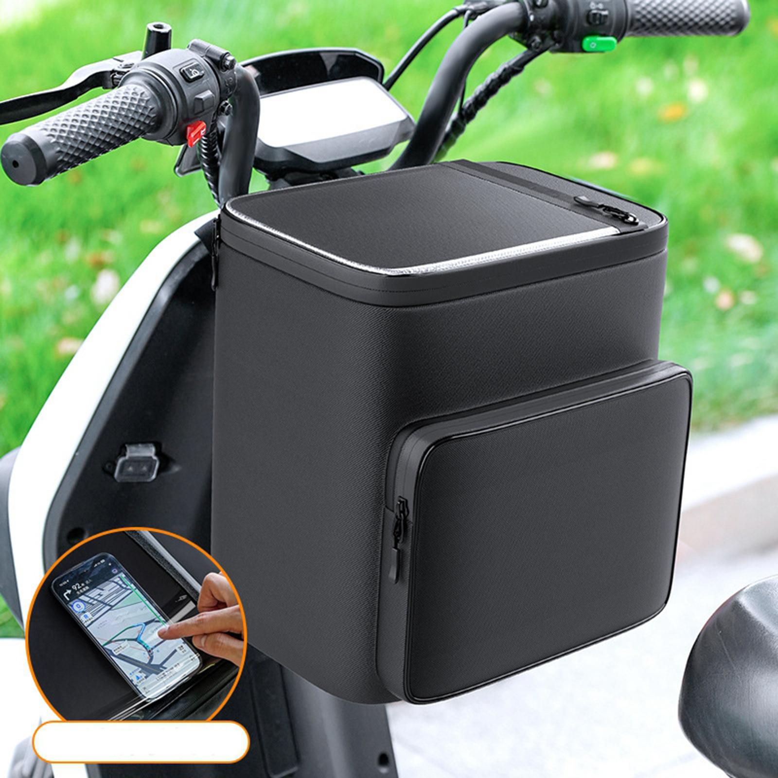 Bicycle Bag Organizer Oxford Cloth Motorcycle Accessories Bike Handlebar Bag black Touch screen
