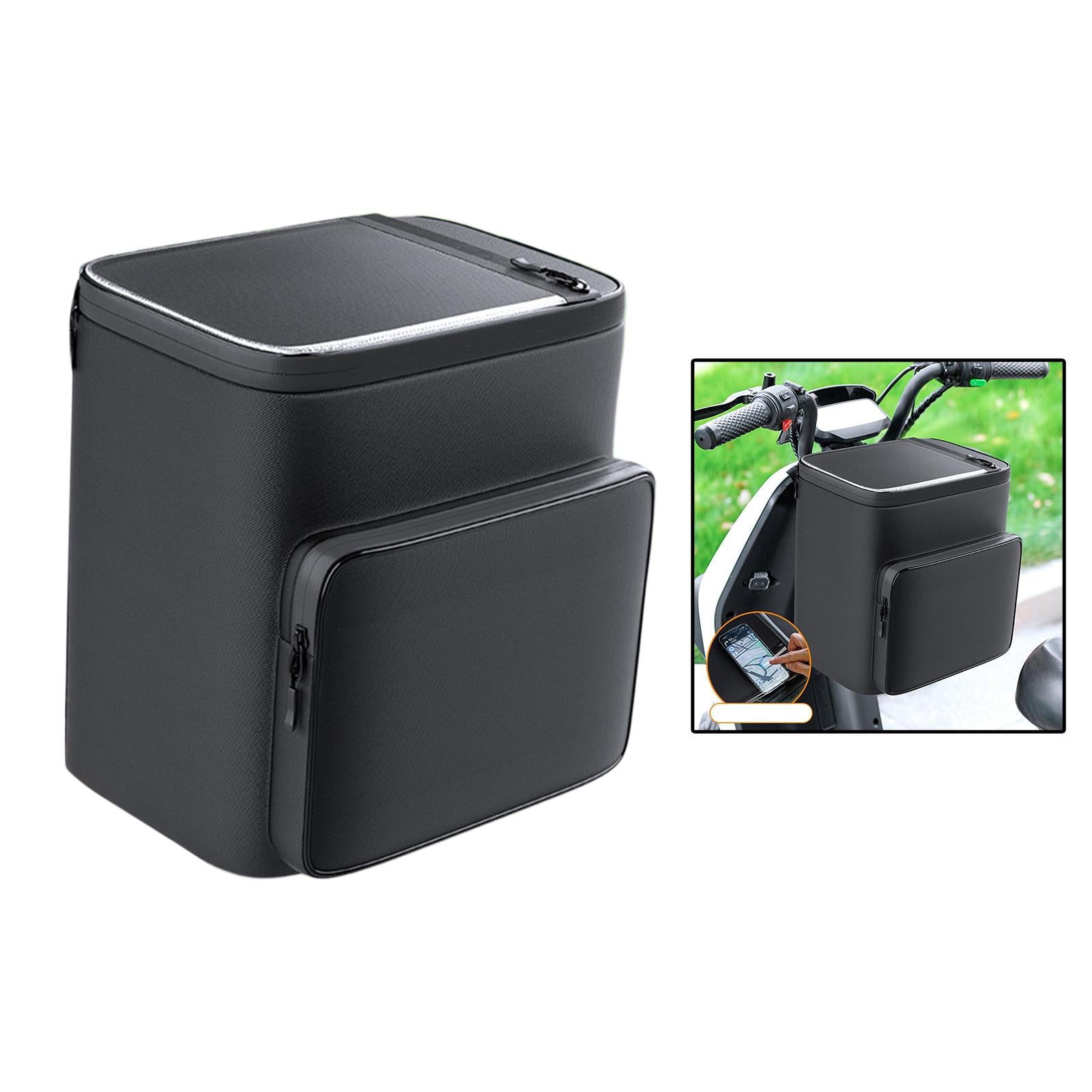 Bicycle Bag Organizer Oxford Cloth Motorcycle Accessories Bike Handlebar Bag black Touch screen