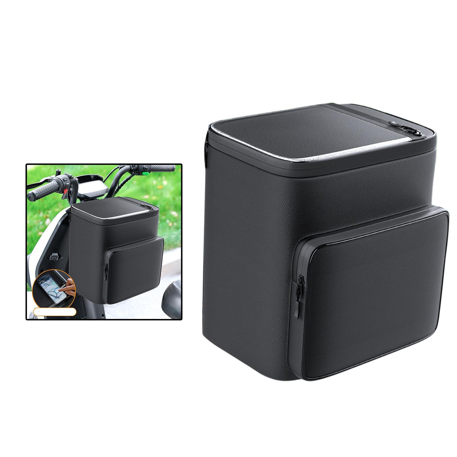 Bicycle Bag Organizer Oxford Cloth Motorcycle Accessories Bike Handlebar Bag black Touch screen