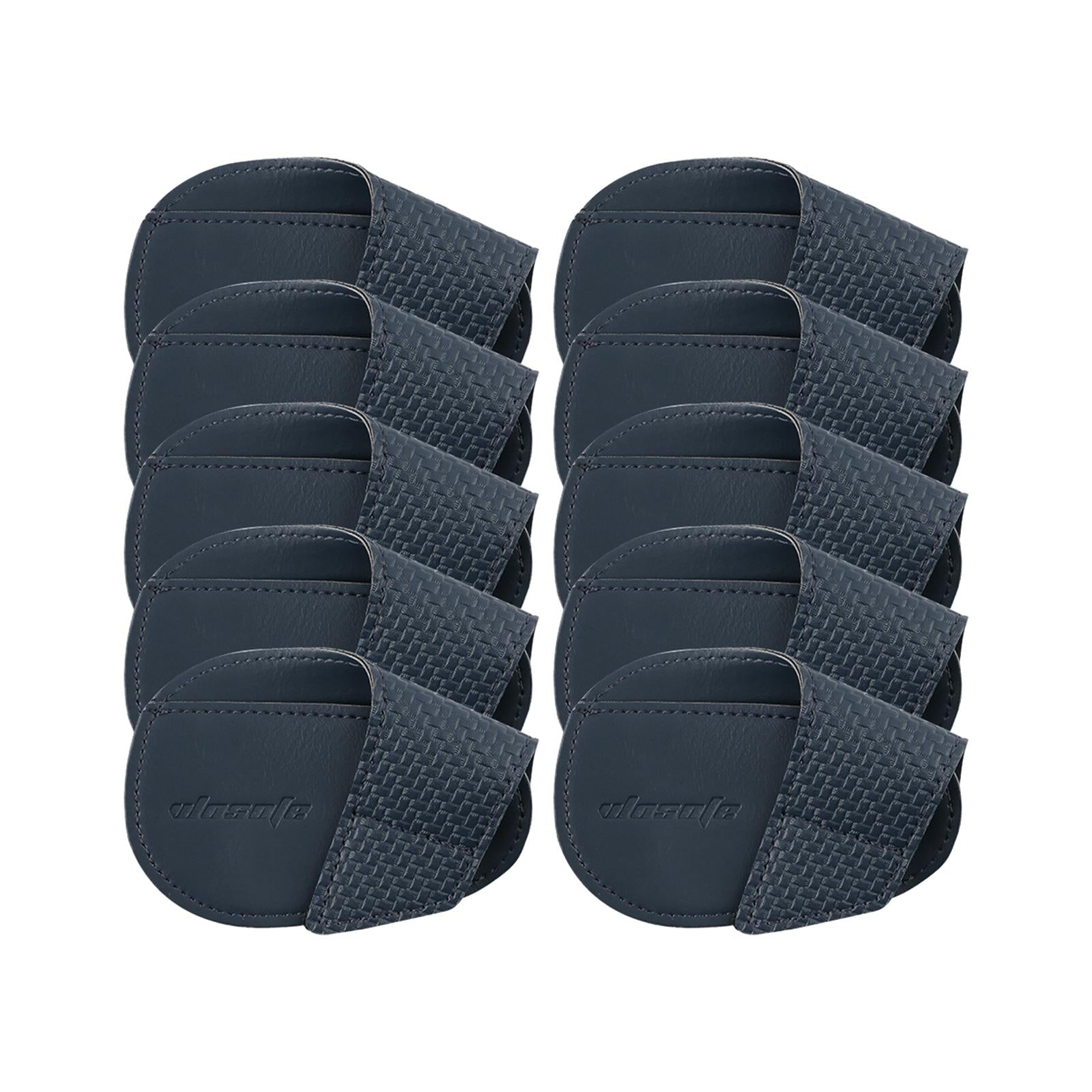 10x Golf Club Headcovers PU Leather Golfer Gift Durable Golf Iron Covers Set L Dark Blue
