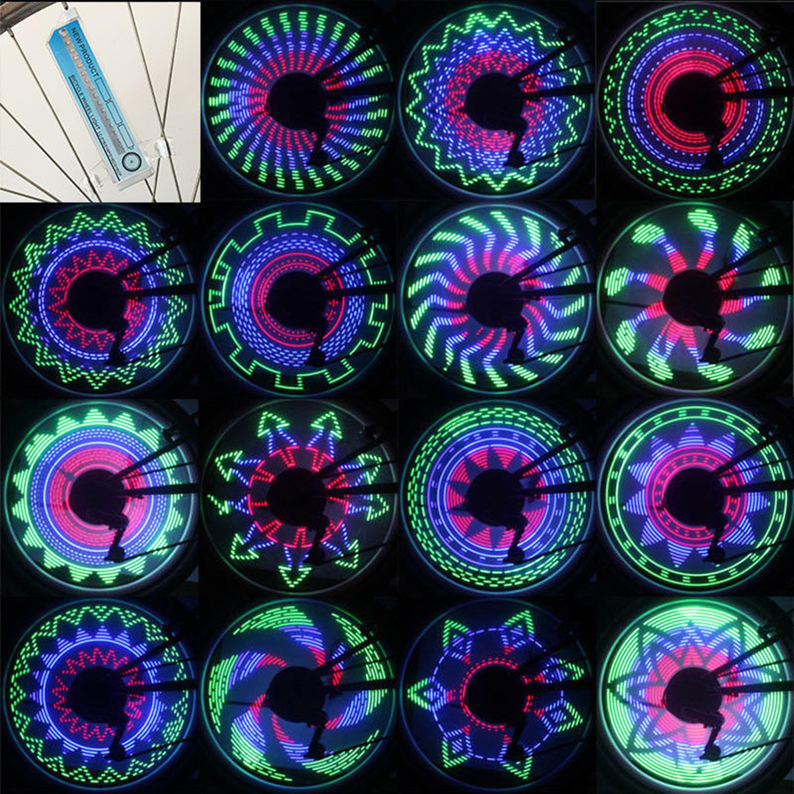 Bike Wheel Lights Multicolour Color Changing Easy Install Safety Spoke Light